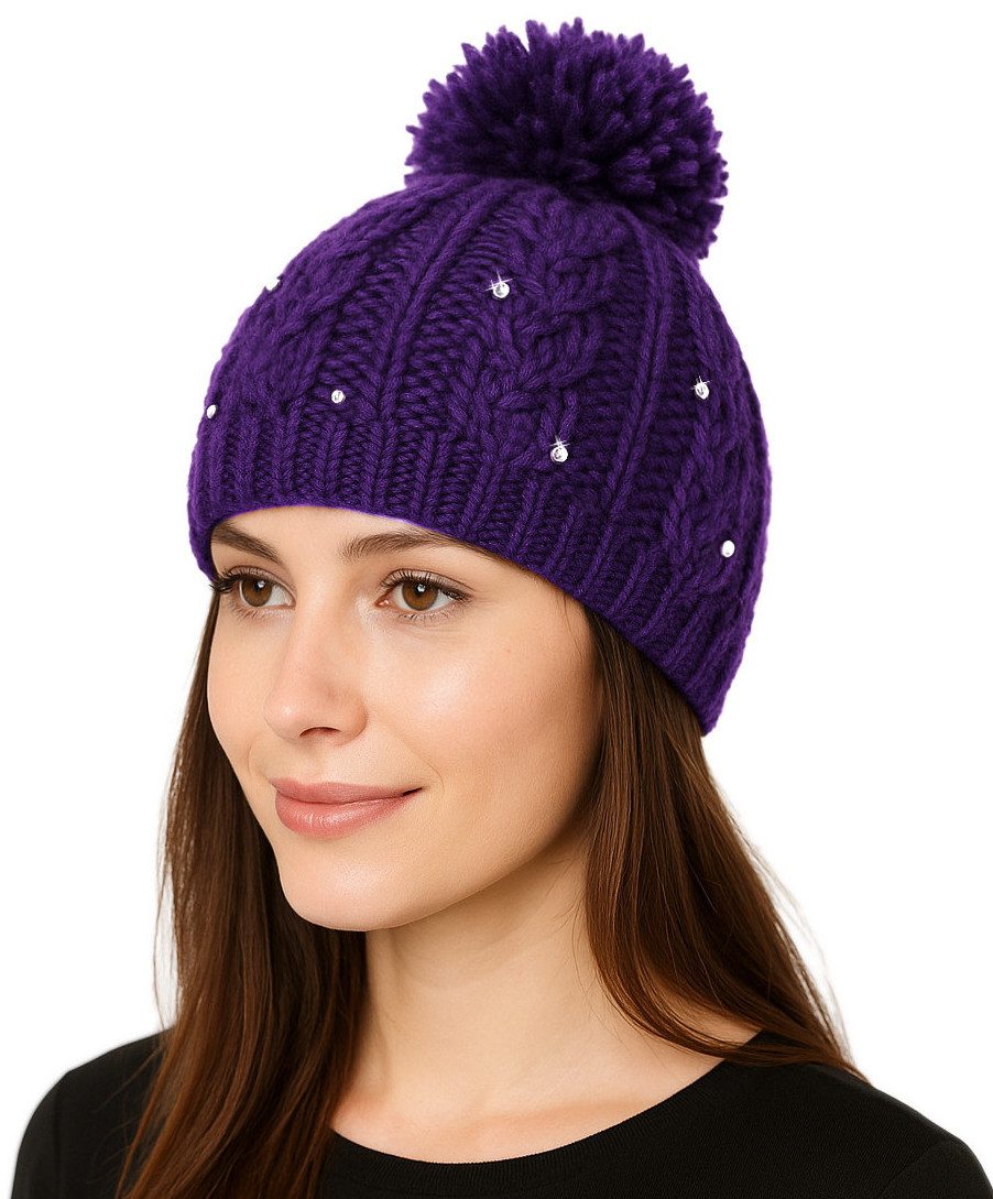 dy_mode Bommelmütze Damen Strickmütze mit Bommel günstig online kaufen