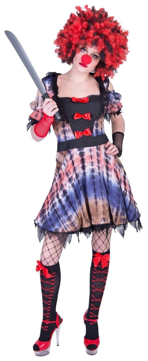 Funny Fashion Clown-Kostüm Grusel Killer Clown Lea - Kostüm für Damen
