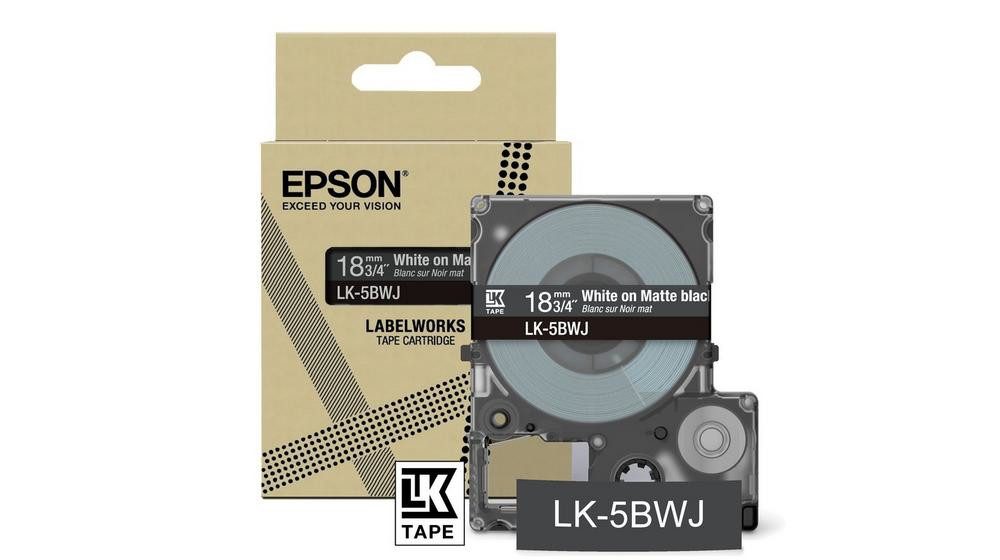 Epson Beschriftungsband 18mm blau schwarz LK5LBJ Schriftband matt 8m