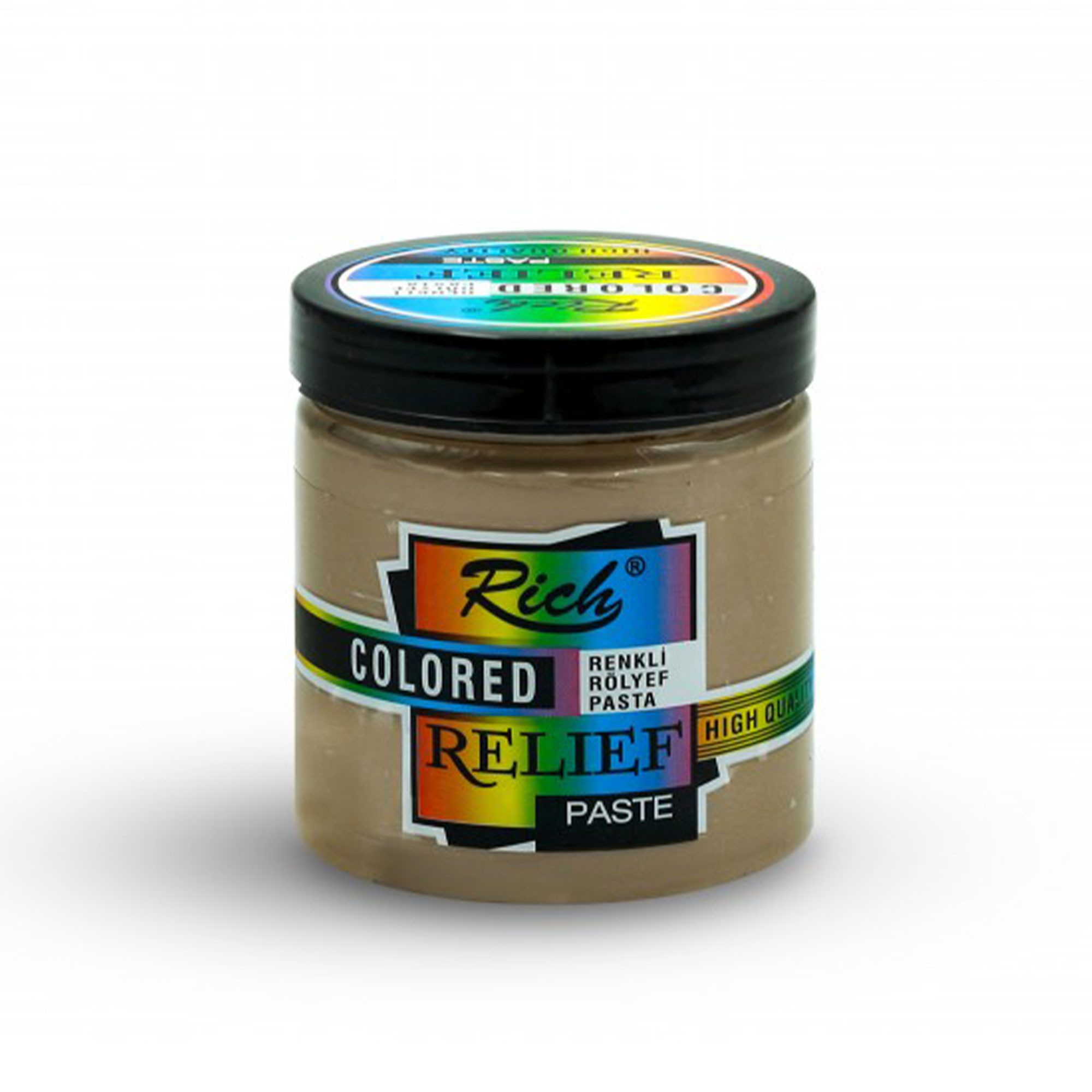 RICH Bastelfarbe Relief Paste - Ready-to-Use Water-Based Decor Paste 250 cc -10 Colors