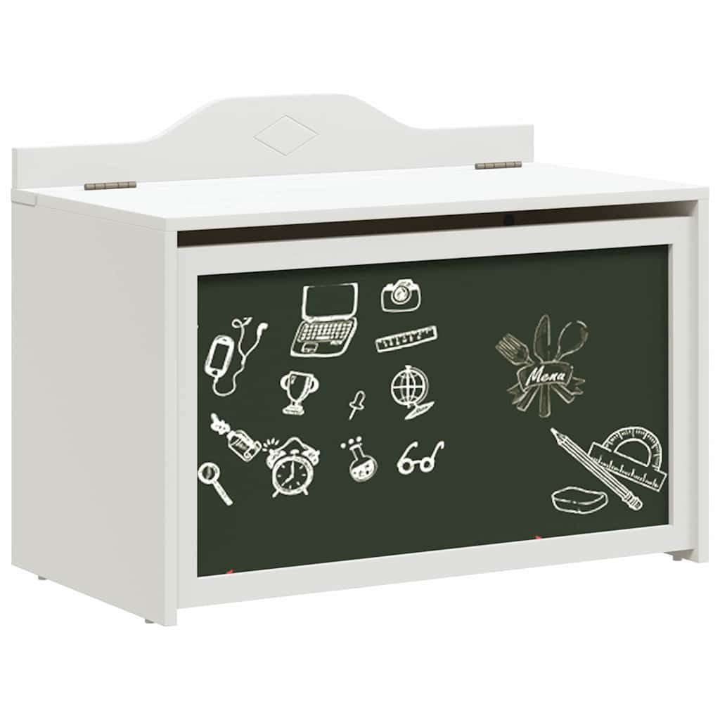 vidaXL Spielzeugtruhe Kinder kreative Aufbewahrung ROROS Weiß 73 x 40 x 55 cm (1 St)