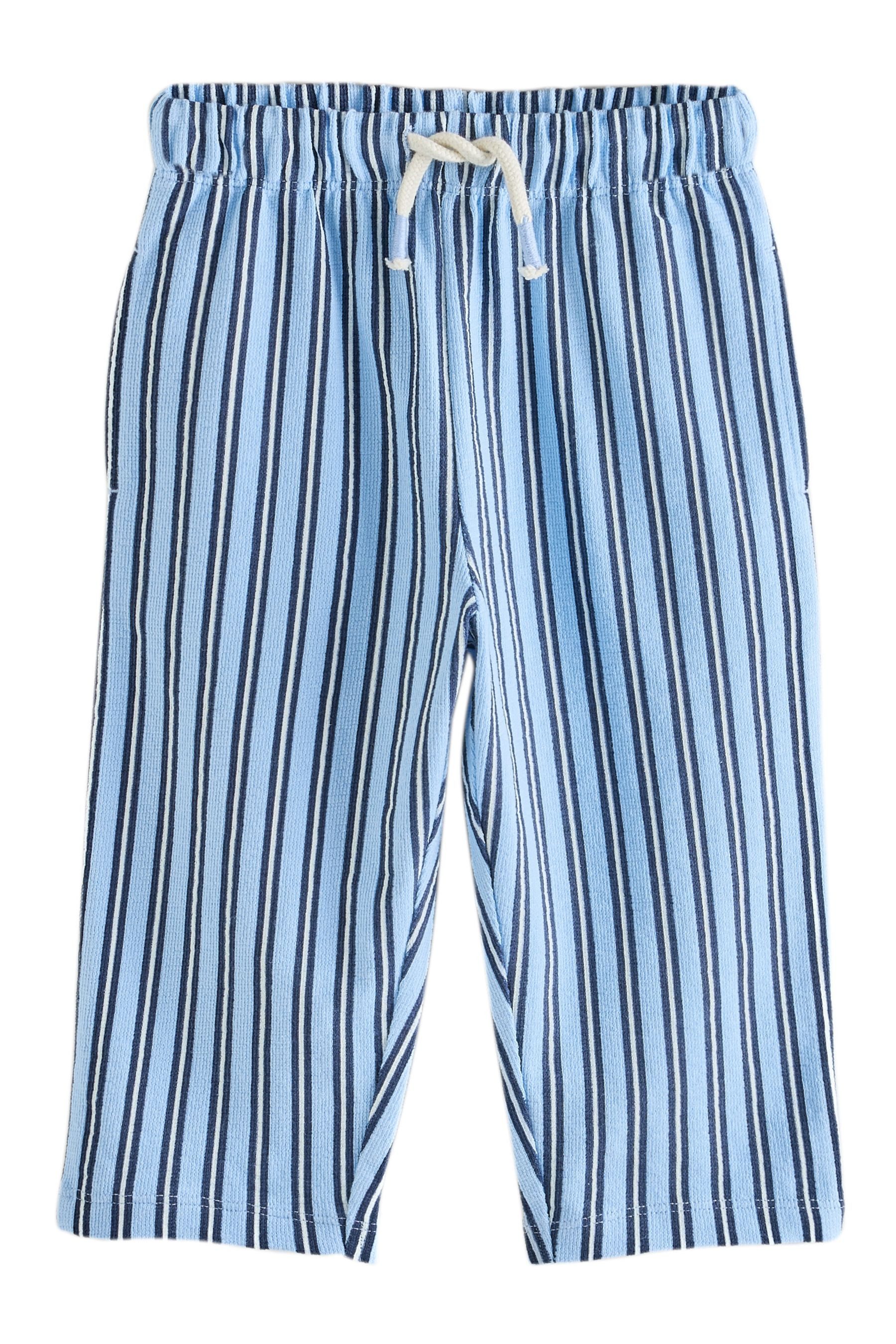 Jogginghose Strukturierte Jersey-Jogginghose mit weitem Bein