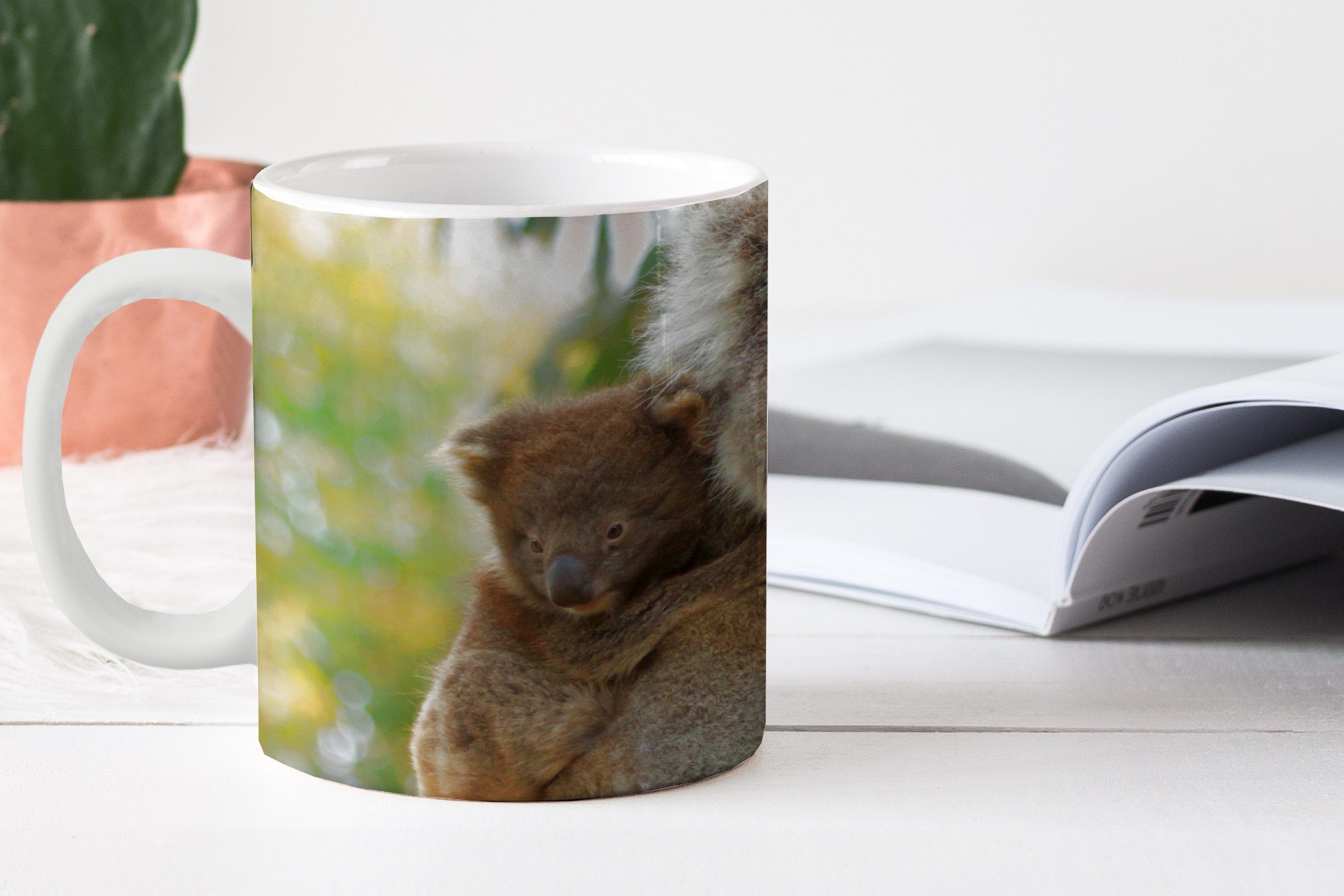 MuchoWow Tasse - Jungen Baum Becher, Teetasse, Mädchen, - Kaffeetassen, Geschenk - - Teetasse, Keramik, Koalas Kind