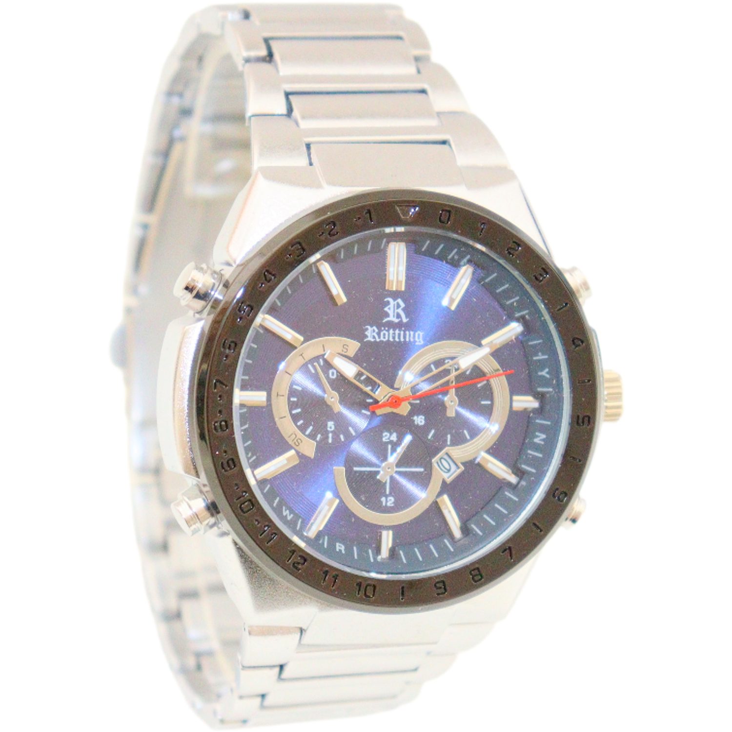 Quarzuhr Herrenuhr Quarz aus der Collection "Rötting" blaues Ziffernblatt Datum
