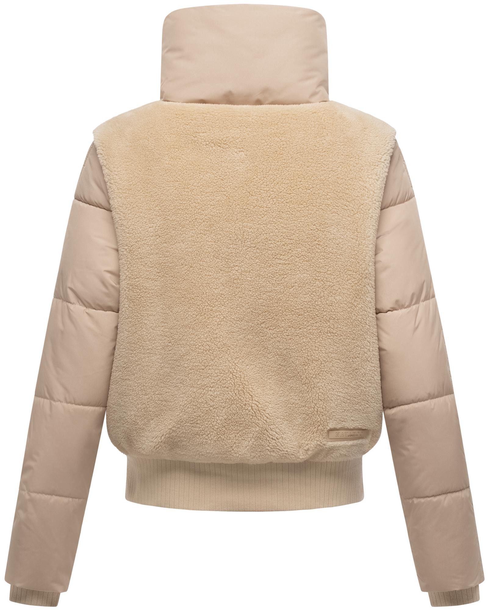 Navahoo Plüschjacke Teddyzone 14 Teddy-Fleece Jacke mit hohem Kragen