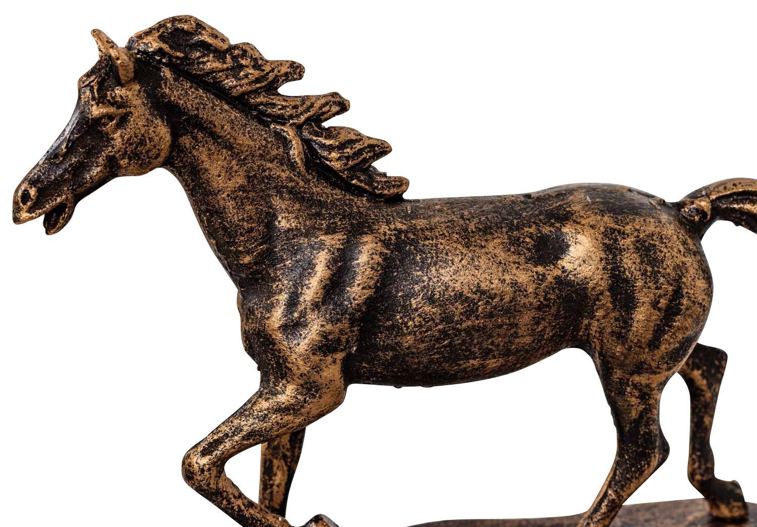 Aubaho Dekofigur Eisenfigur Pferd Tier Eisen Figur Skulptur 24cm Antik-Stil