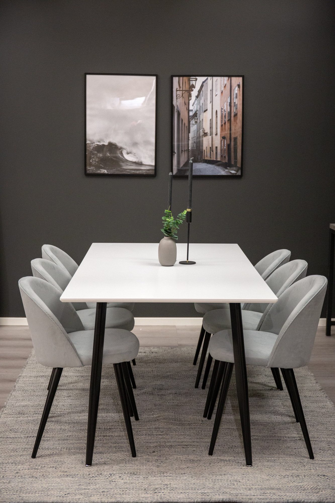 Venture Home Esstisch Polar, rechteckiger Esstisch mit Stahlbeinen, modern, 180 × 90 cm, Esszimmertisch, MDF, rechteckig, geräumig, urban, edel