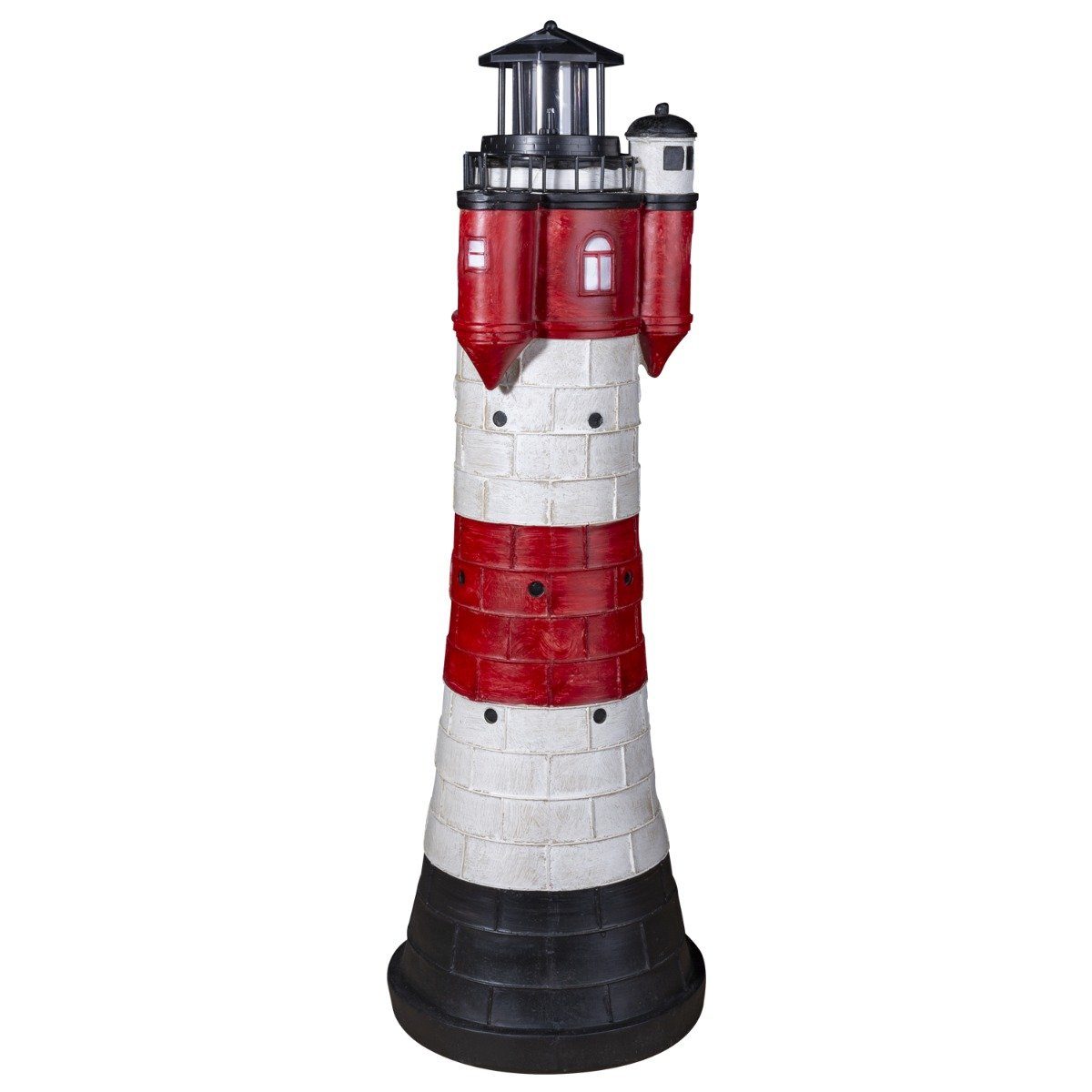 colourliving Gartenfigur Leuchtturm Roter Sand Solar günstig online kaufen