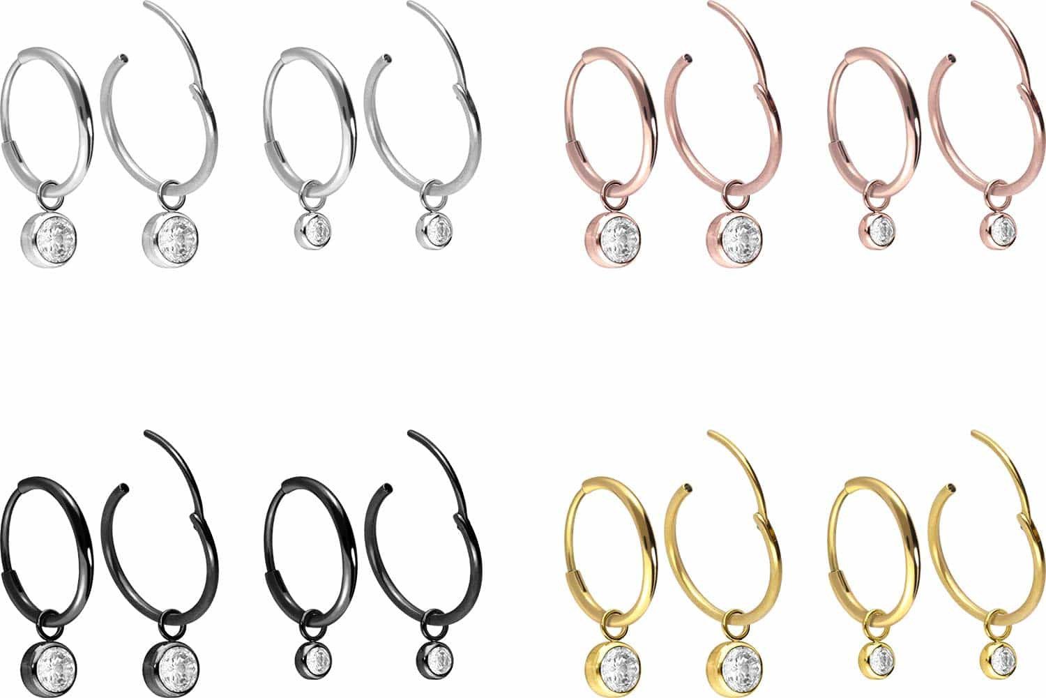 FILANGO Creolen-Set Titan Ohrclicker Creolen RUNDER günstig online kaufen