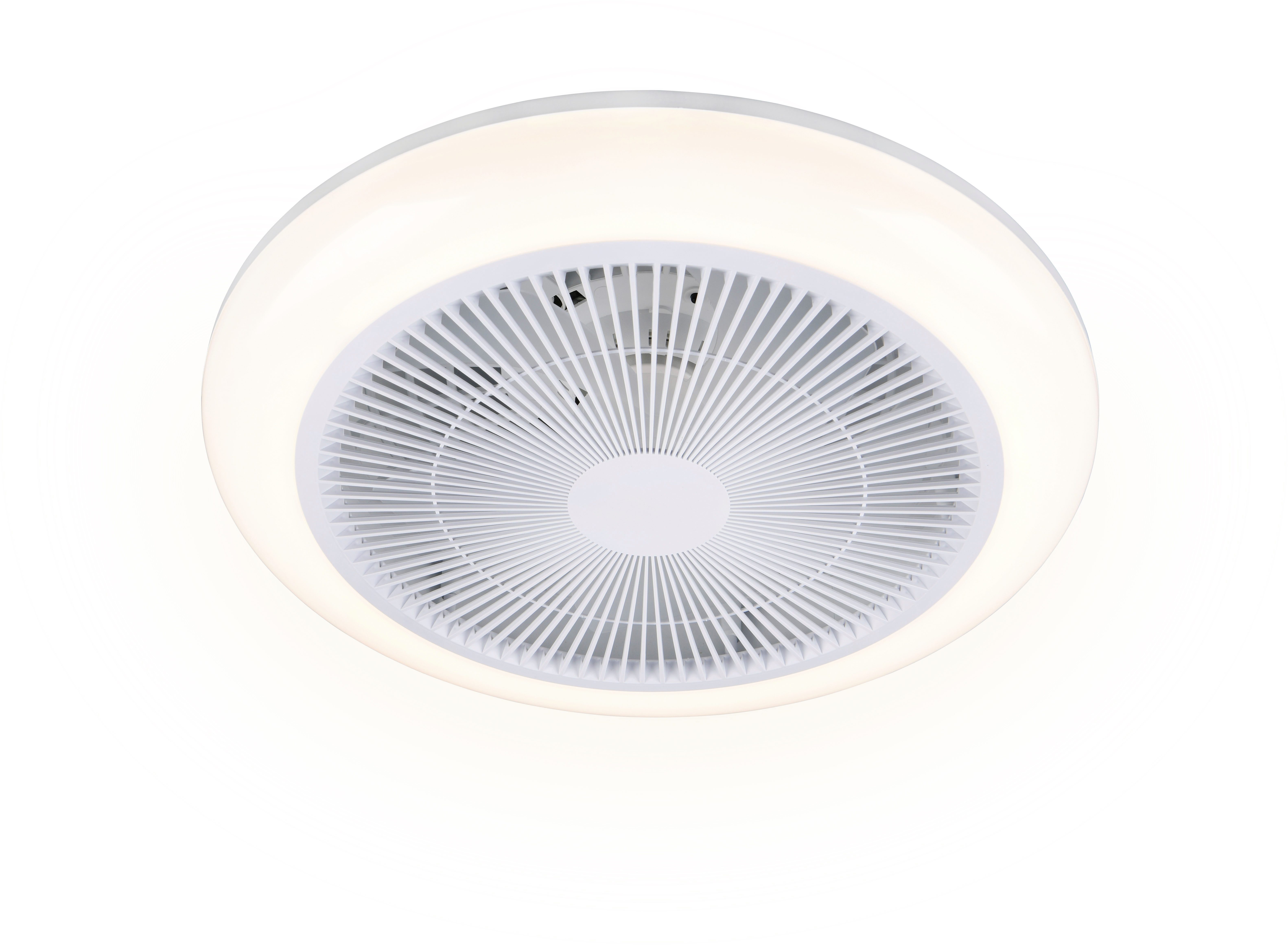 Reality Leuchten LED Deckenleuchte HOLMSUND mit Ventilator, Deckenventilator mit RGB Licht Farbwechsel, CCT - über Fernbedienung, Dimmfunktion, Farbwechsel, Timerfunktion, Ventilatorfunktion, getrennt schaltbar, mehrere Helligkeitsstufen, LED fest integriert, RGB, warmweiß - kaltweiß, 3-Stufen Ventilator Kinderzimmer Fernbedienung dimmen + buntes Licht