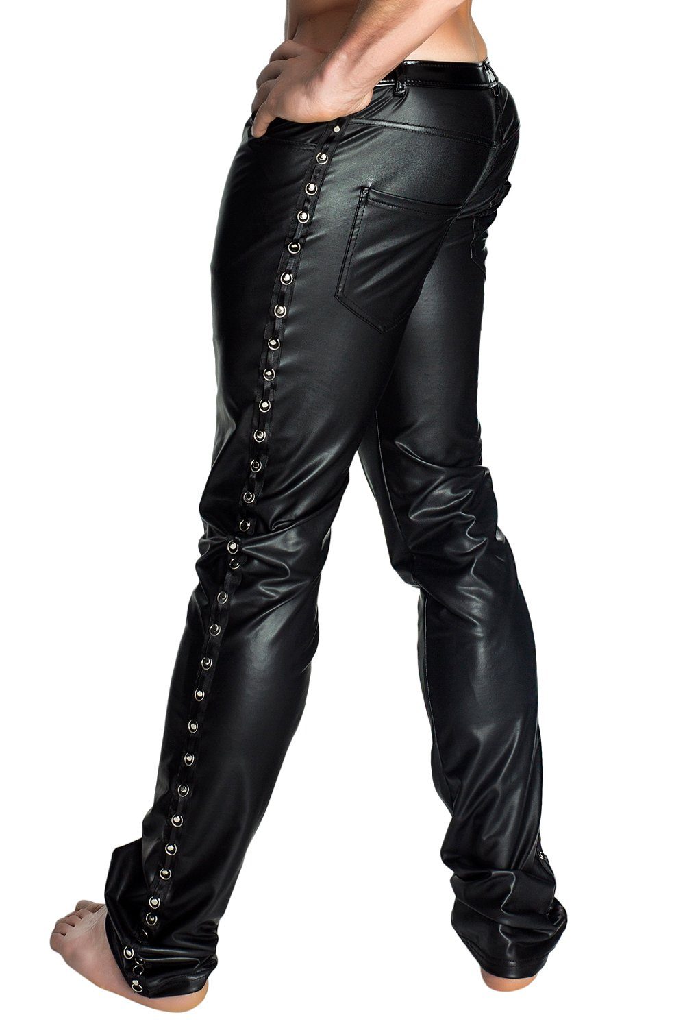 Noir Handmade Men Lederimitathose Herren-Hose in günstig online kaufen