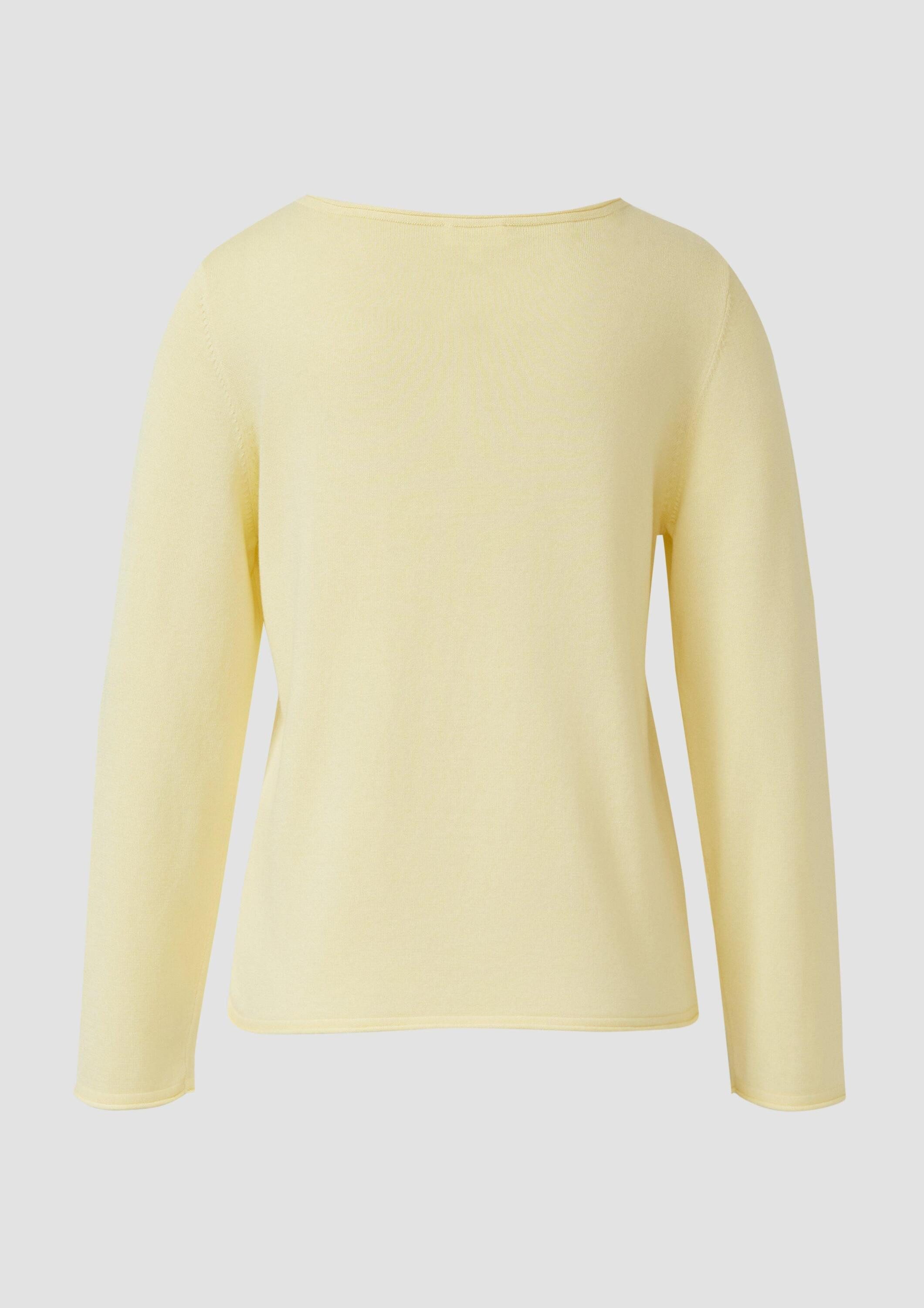 s.Oliver Longpullover Strickpullover Feinstrickpullover mit Rollkanten günstig online kaufen