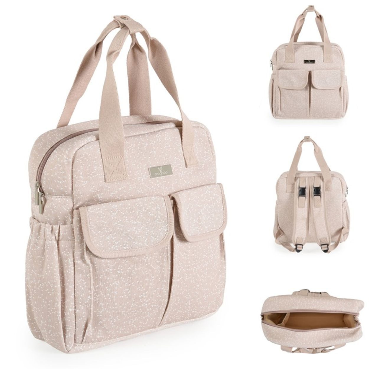 Cangaroo Wickeltasche Mivida (1-tlg), Wickelunterlage, Reißverschluss, Schultergurte, Handtaschengurt, Clips