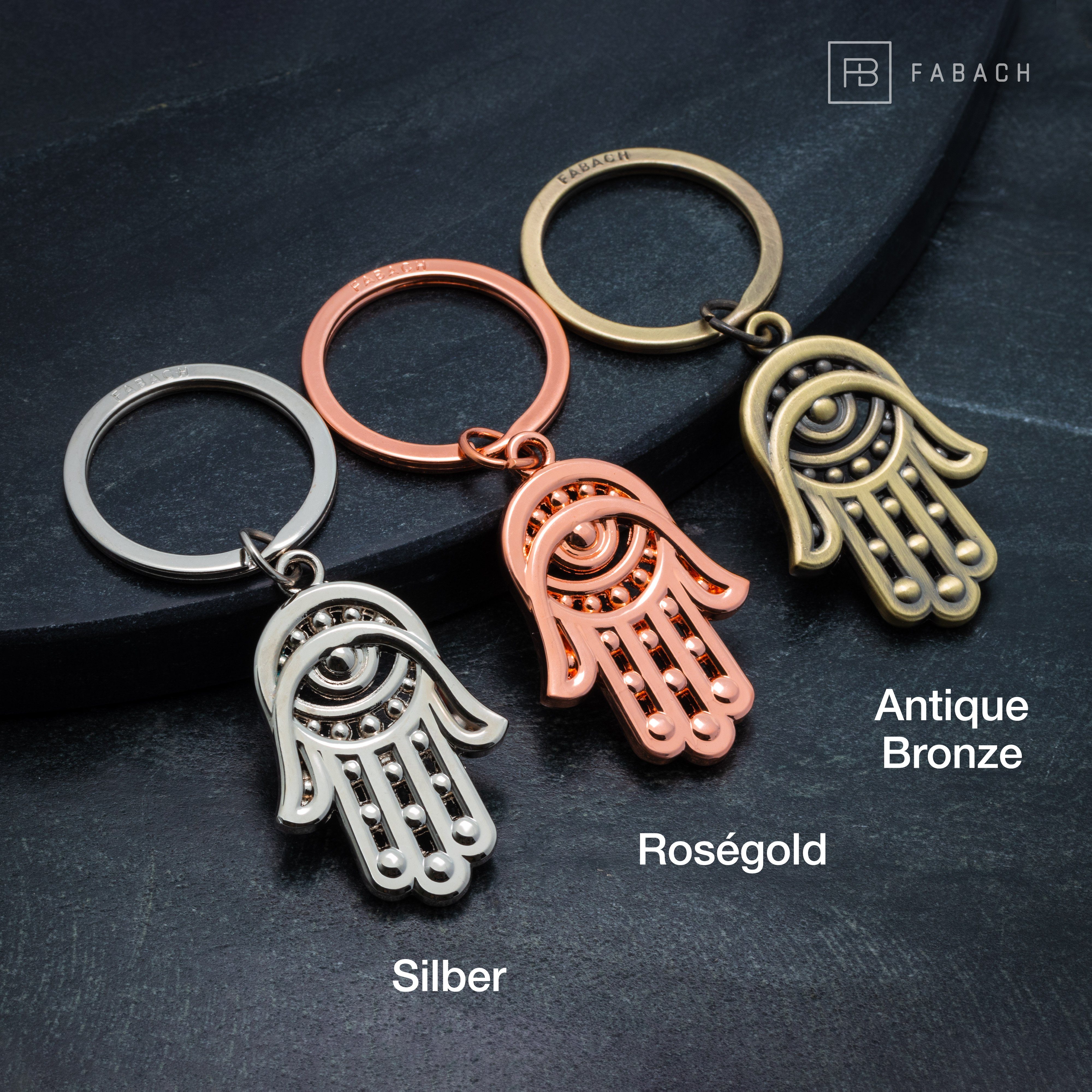 FABACH Schlüsselanhänger Hand der Fatima - Schützende Hand der Fatima - Hamsa Glücksbringer – Bild 3 von 5