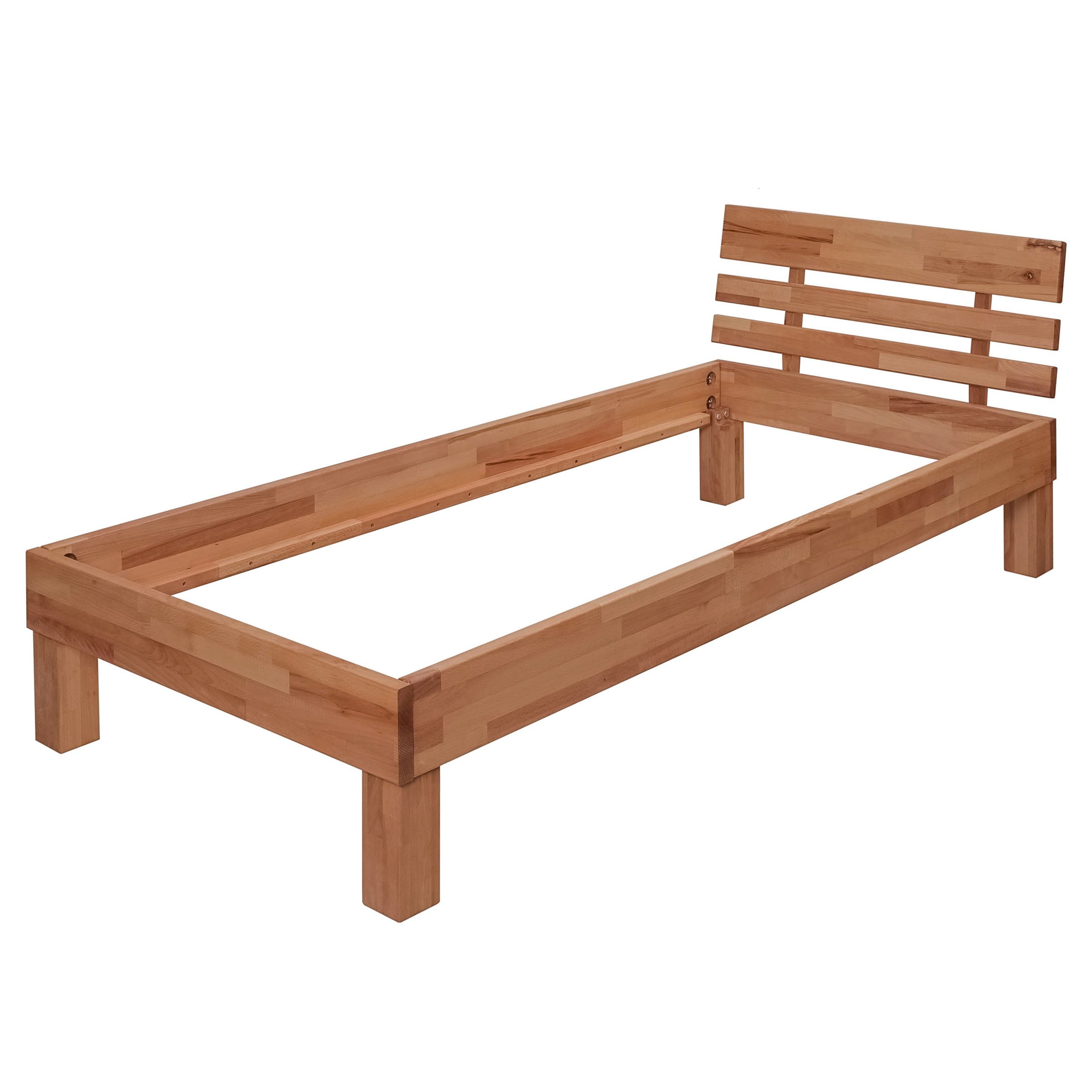 Krok Wood Massivholzbett Julia in Buche mit Kopfteil günstig online kaufen