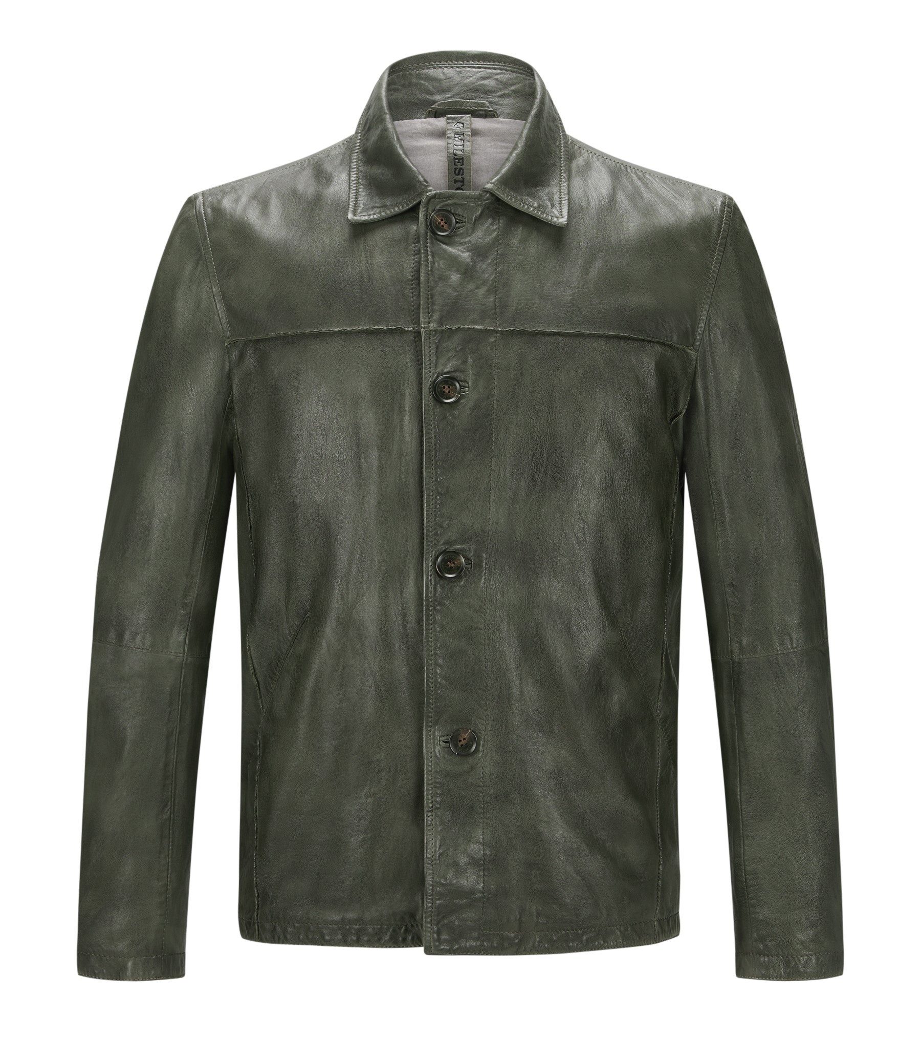 Milestone Lederjacke MSHampton aus planzlich gegerbtem Lammleder mit Knopfl günstig online kaufen
