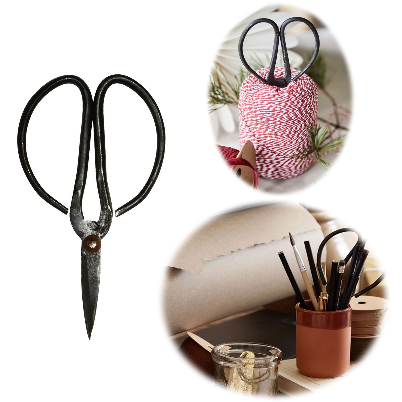 LS-LebenStil Bastelscheren IB Laursen Vintage Schere 10cm Handgeschmiedet Klassisch Antike Papier, (Klassisch Antike Universal Papierschere Bastelschere, 1-tlg., Komfortable Griffe, Langlebige Schere Rechts- Linkshänder zum Nähen)