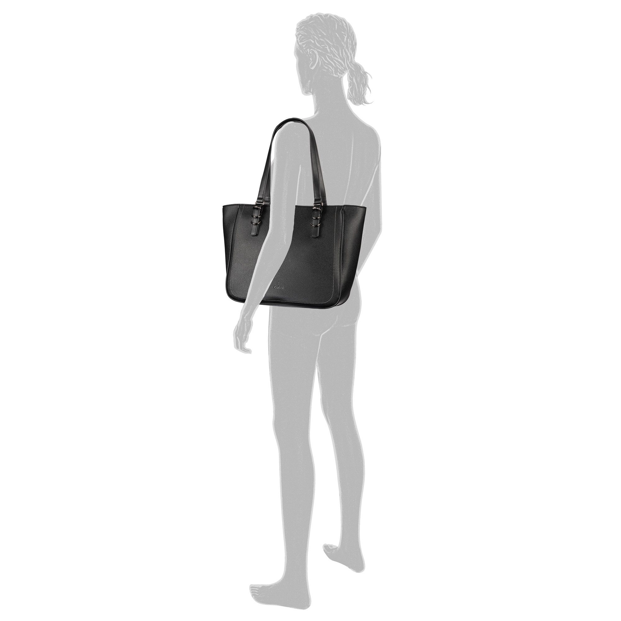 Gabor Shopper Galinna, weiches Lederimitat mit Metalldetails und Kontrastnähten