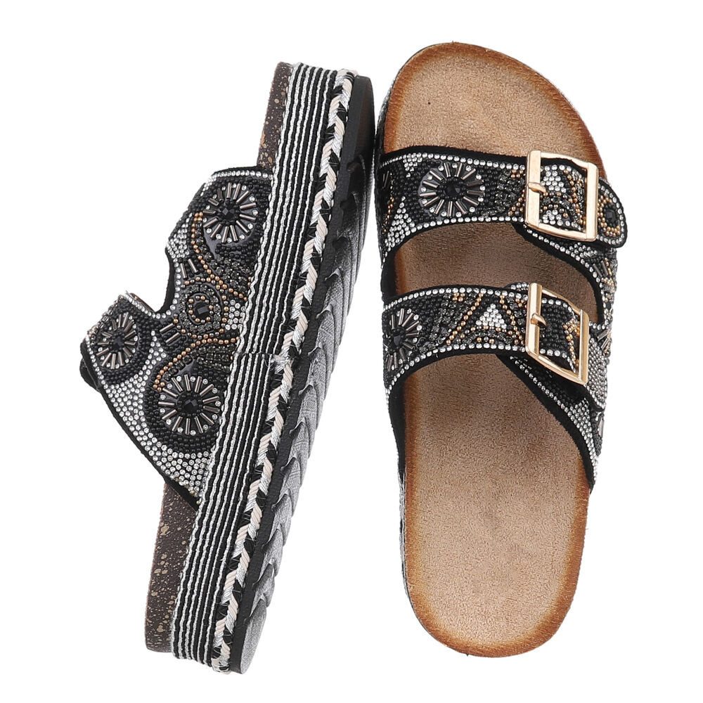 Ital-Design Elegante Sandalen mit Komfort und Stil Plateausandaletten (8932 günstig online kaufen