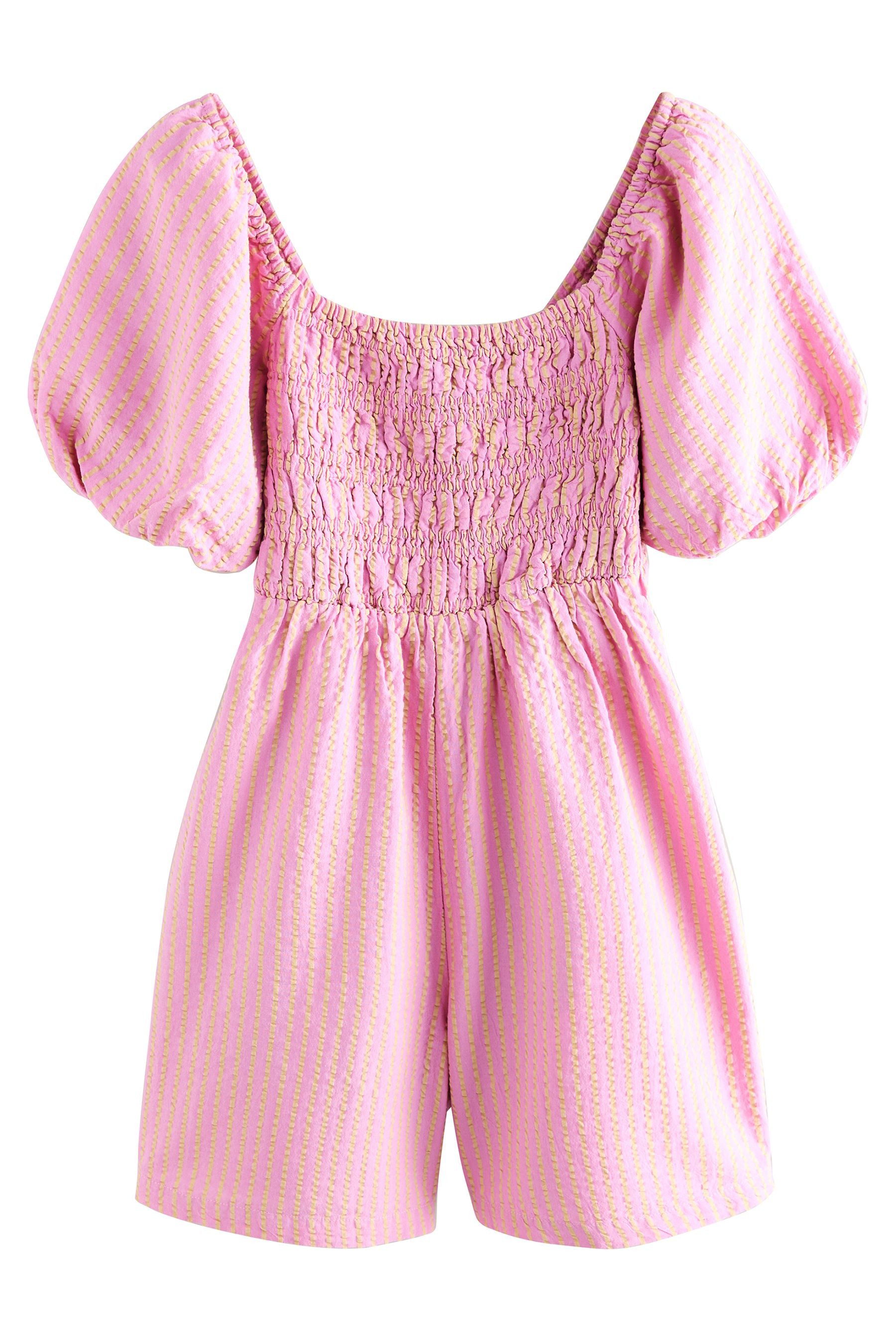 Next Playsuit Schulterfreier, strukturierter Playsuit (1-tlg)