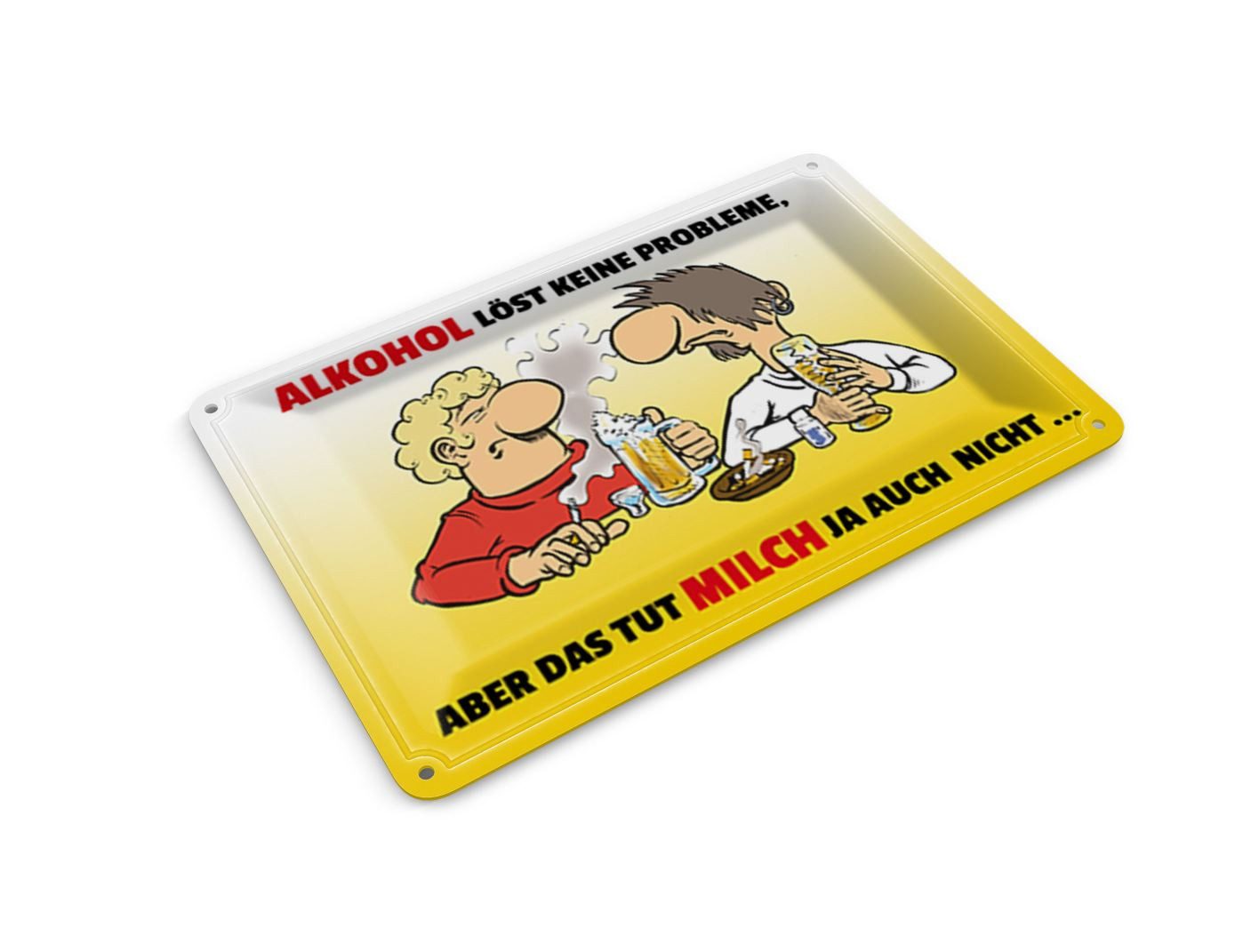 Femer GmbH Postkarte Spruch 14x10 cm Alkohol löst keine Probleme, unfrankiert