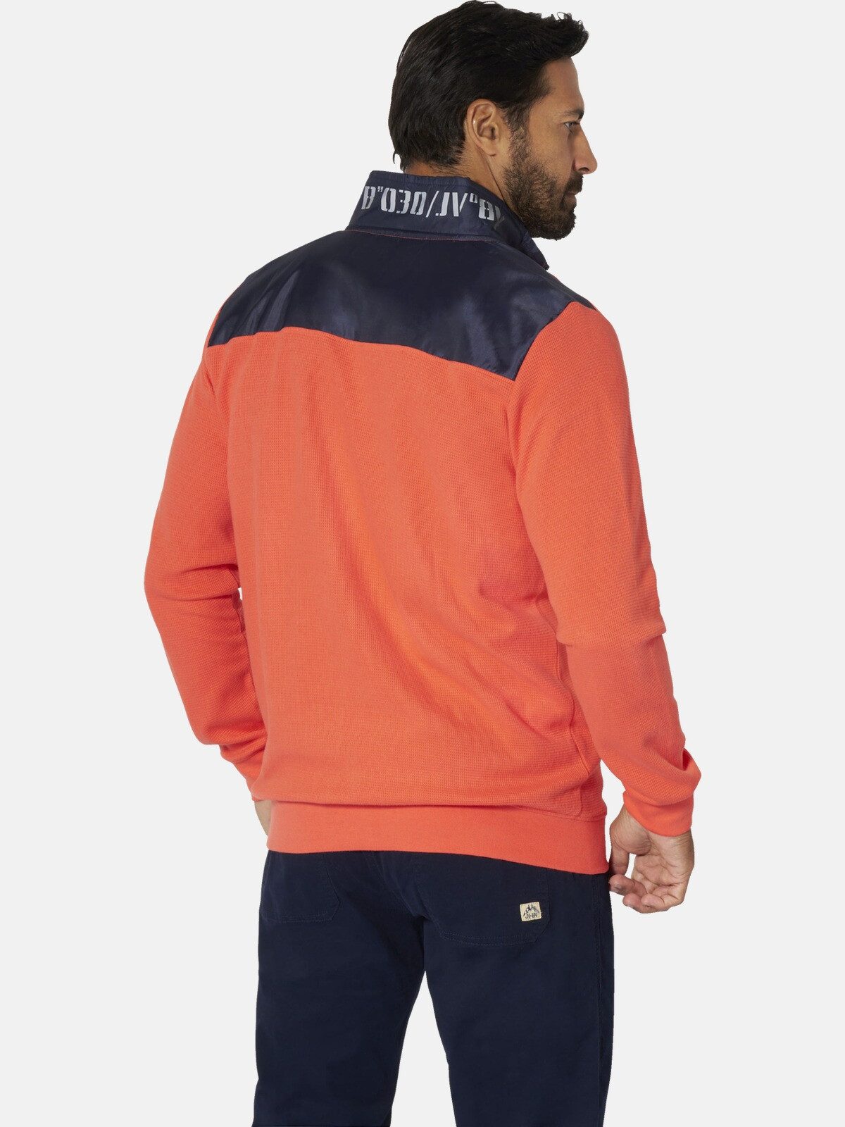 Jan Vanderstorm Sweatjacke LEEVEN mit Schulterbesatz