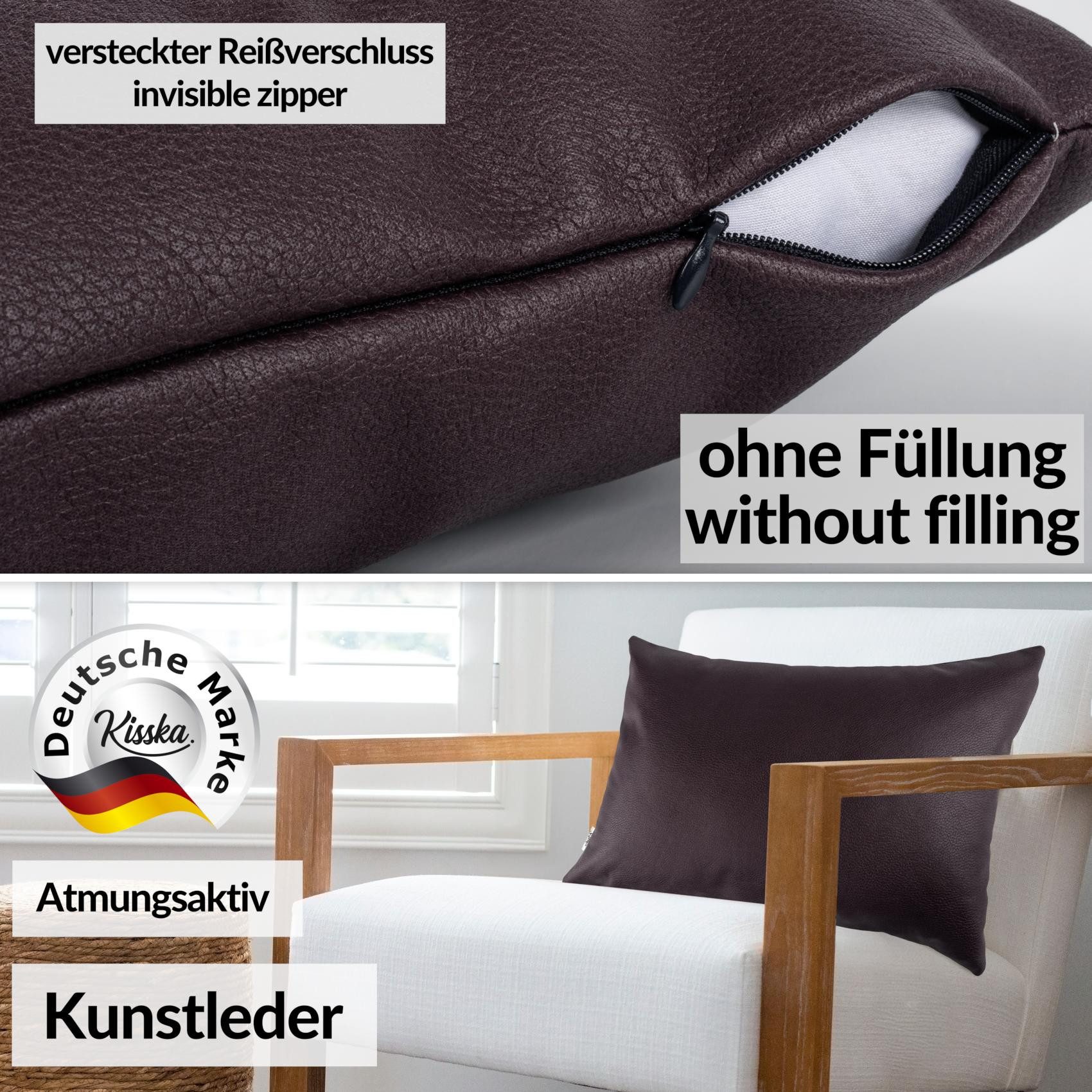 Kisska Dekokissen Kissenhülle KUMO atmungsaktive Kunstleder günstig online kaufen