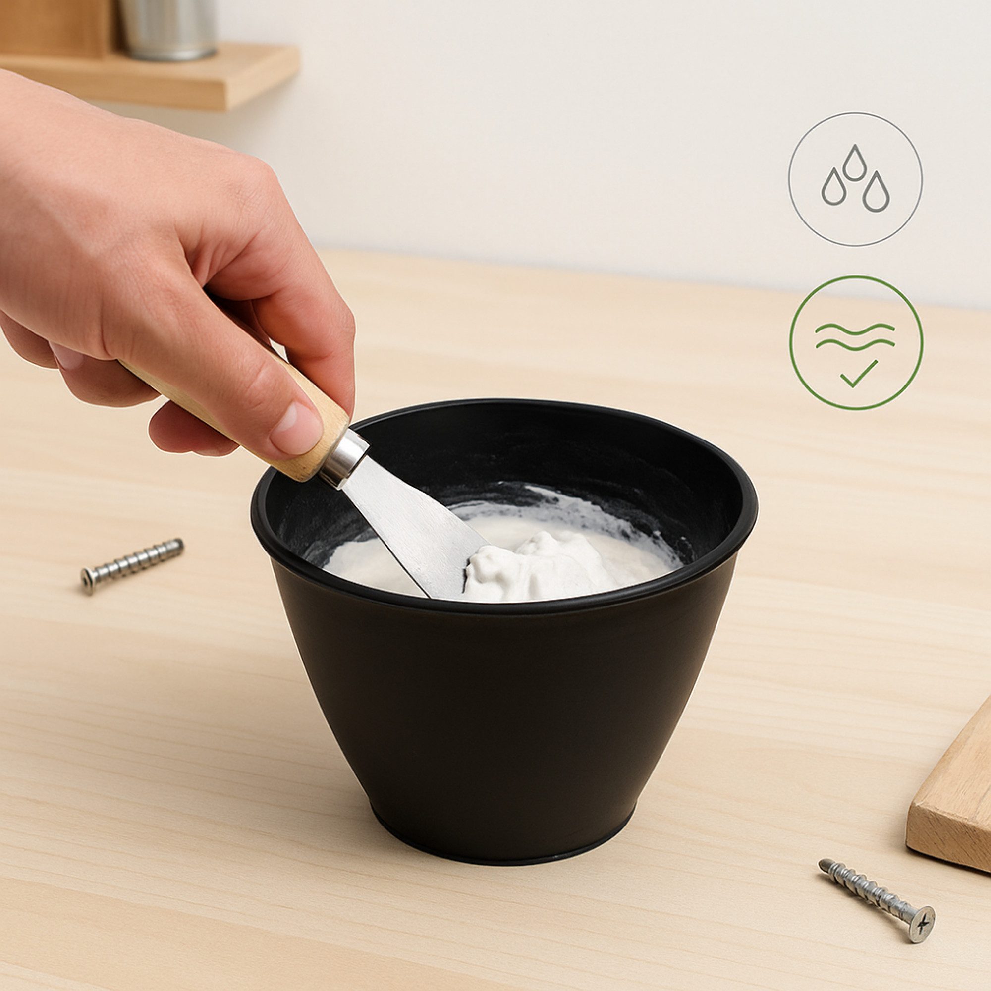 varivendo Spachtelbecher 4 x Gipsbecher konisch Ø 127 mm Gipsbecher konisch, (Set, 4-tlg., Gipsbecher), Gipsbecher Anrührbecher Mischbecher Gipsschale