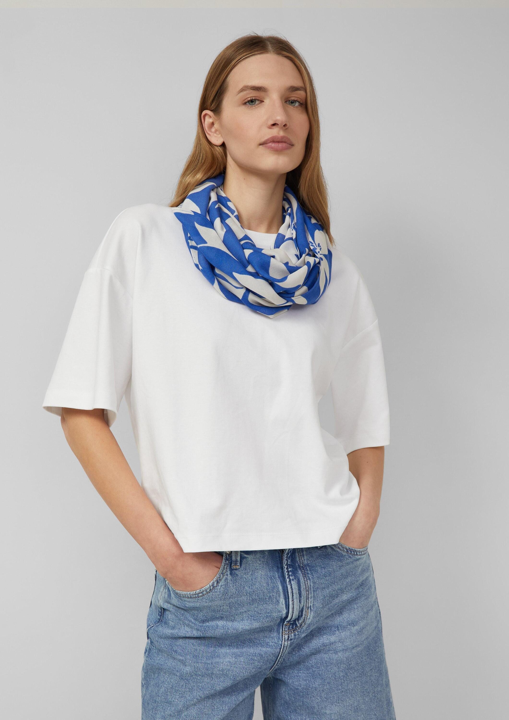 s.Oliver Loop Snood, Snood mit floralem Muster aus Viskose