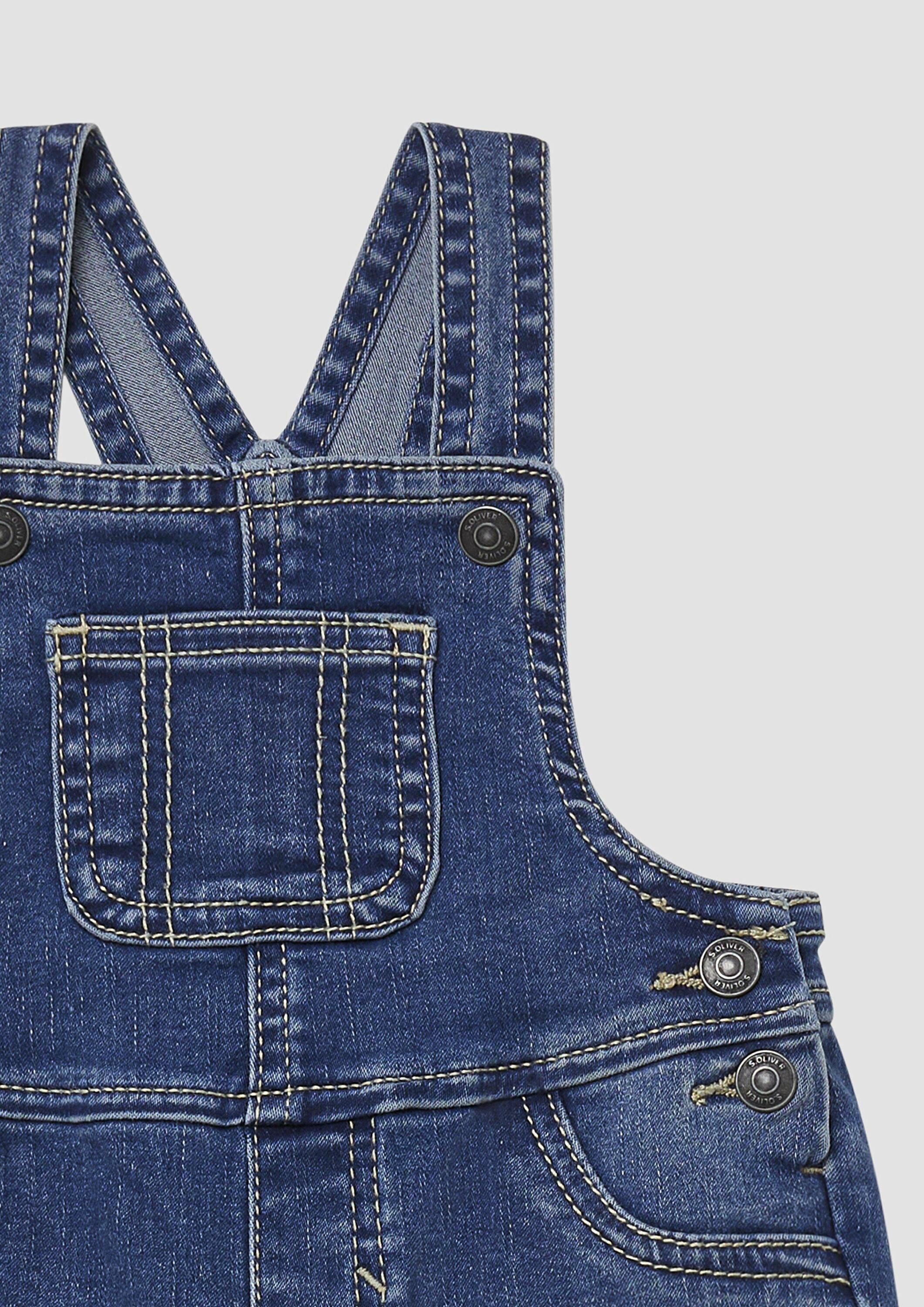 s.Oliver Regular-fit-Jeans Jeans-Latzhose Unisex Latzhose aus Denim