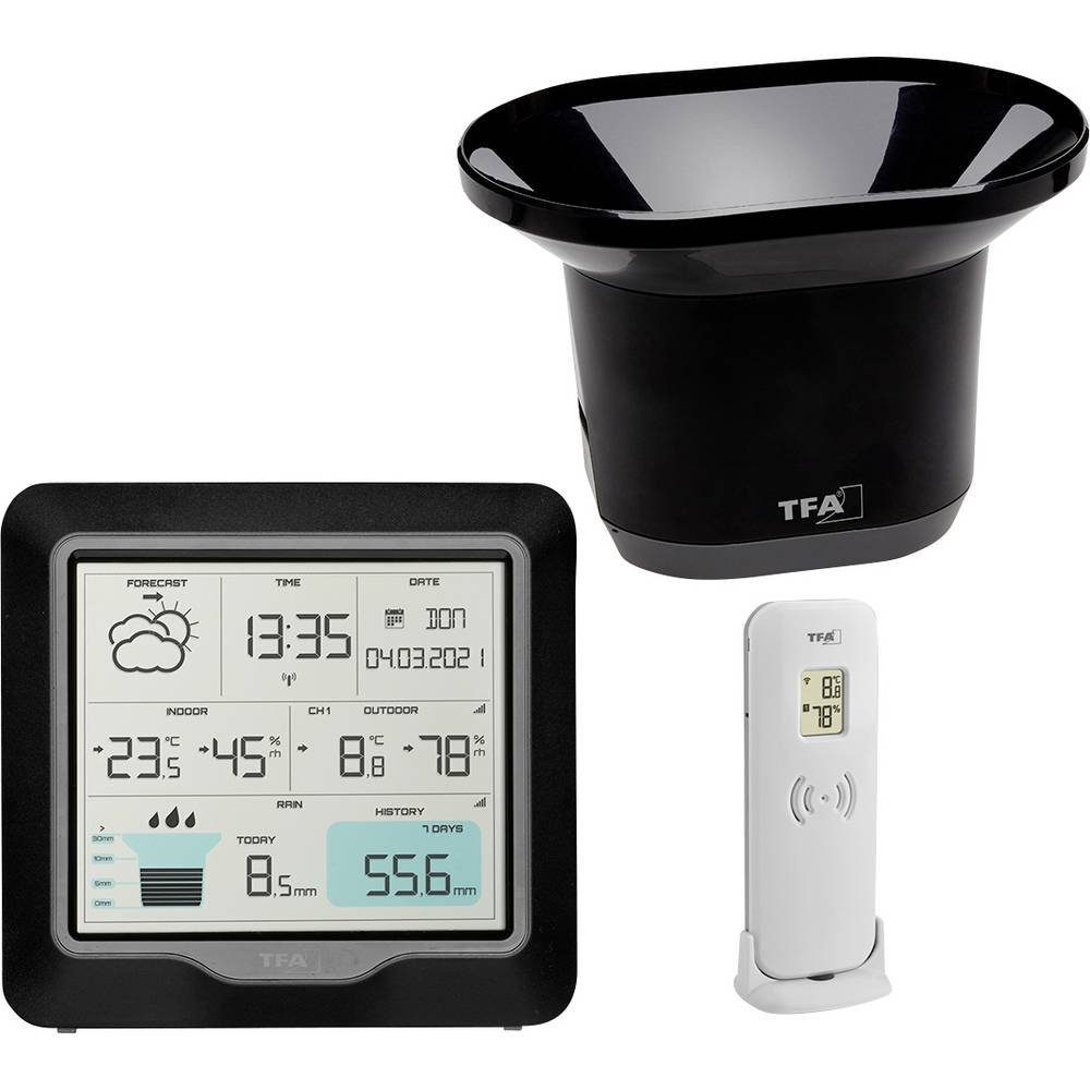 Wetterstation Funk-Wetterstation mit Regenmesser