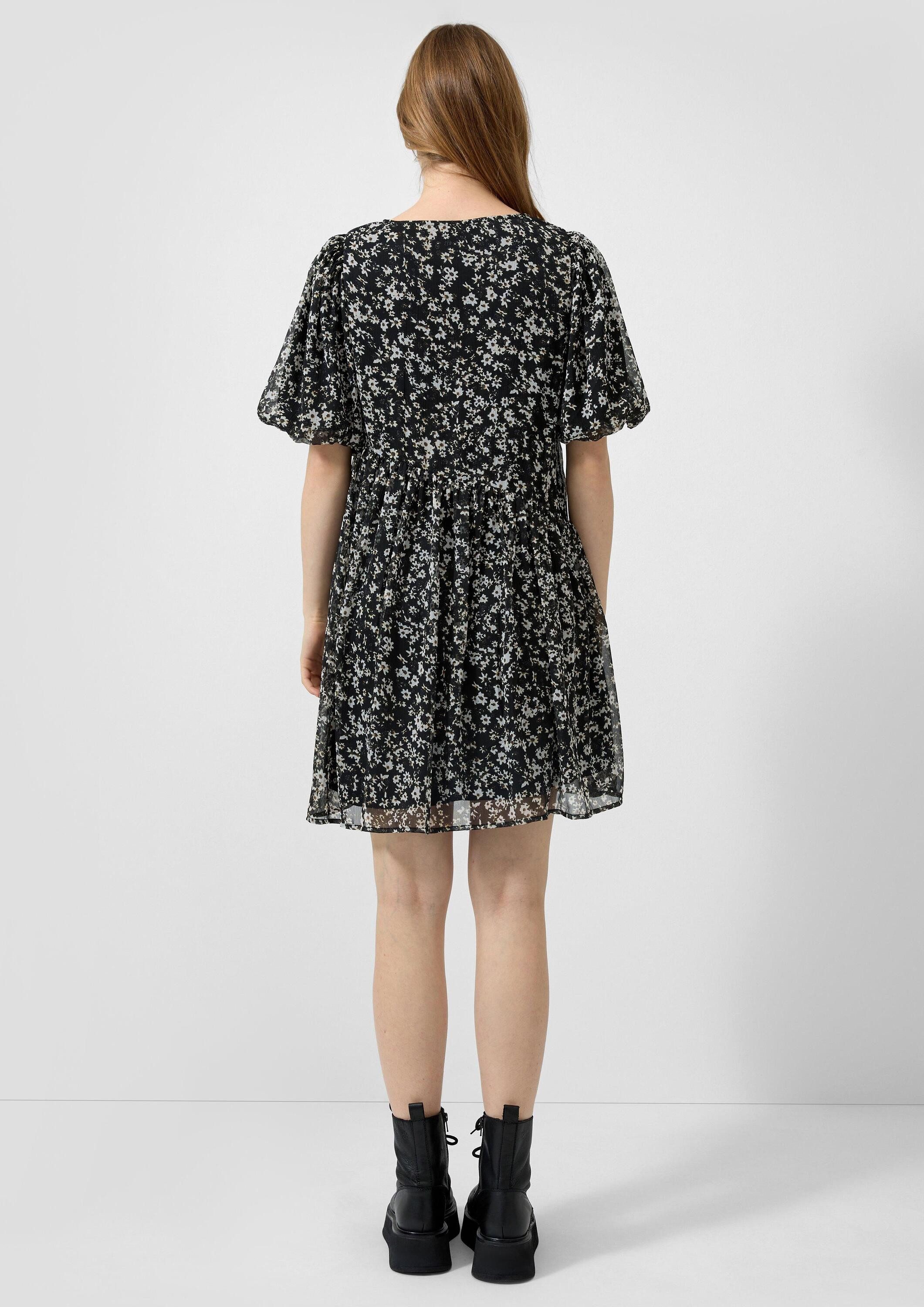 QS Minikleid Kleid Chiffonkleid