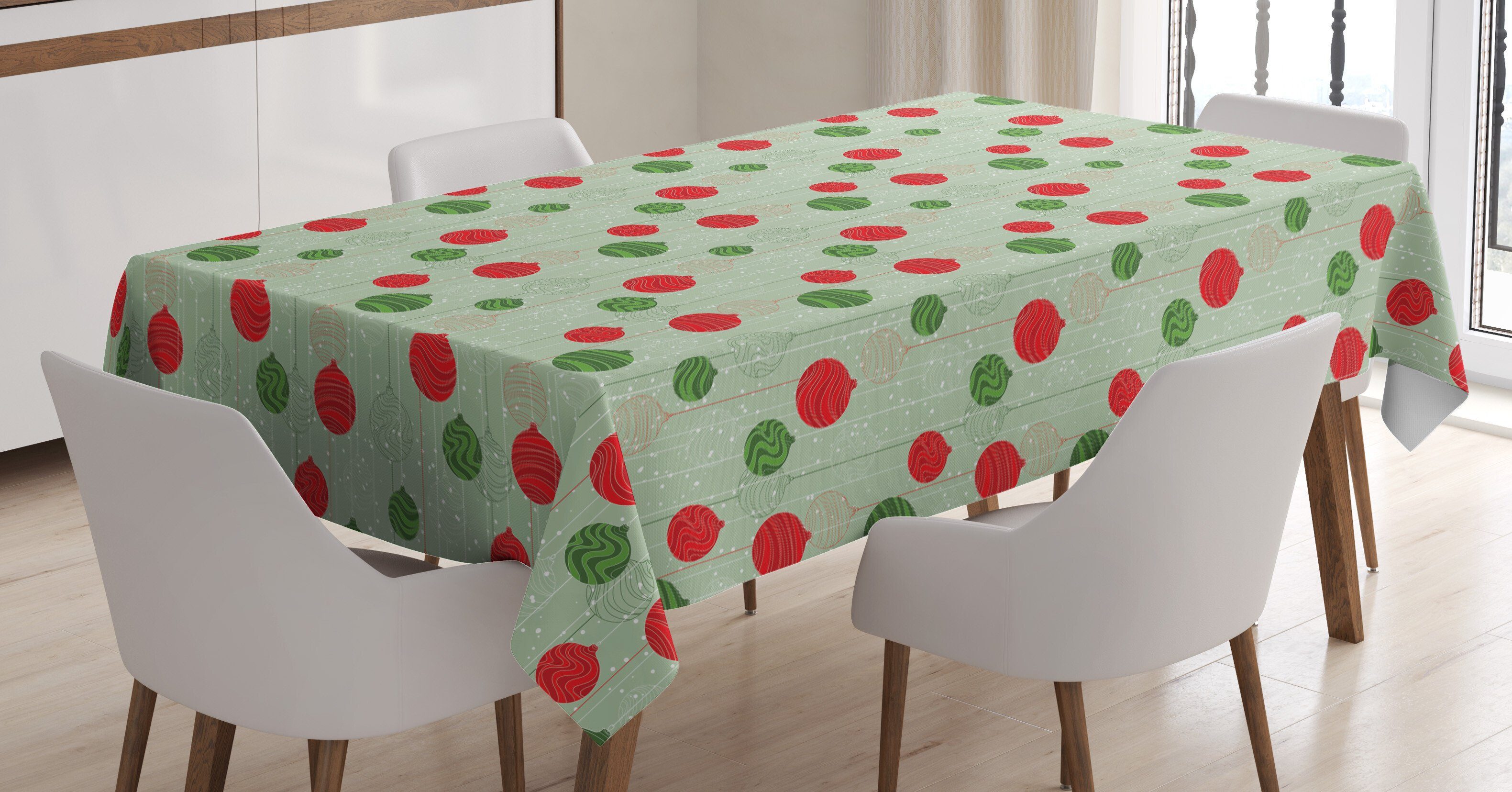 Weihnachten Für den Abakuhaus Tischdecke Flitter Klare Farbfest Waschbar Streicher Farben, geeignet Bereich Außen