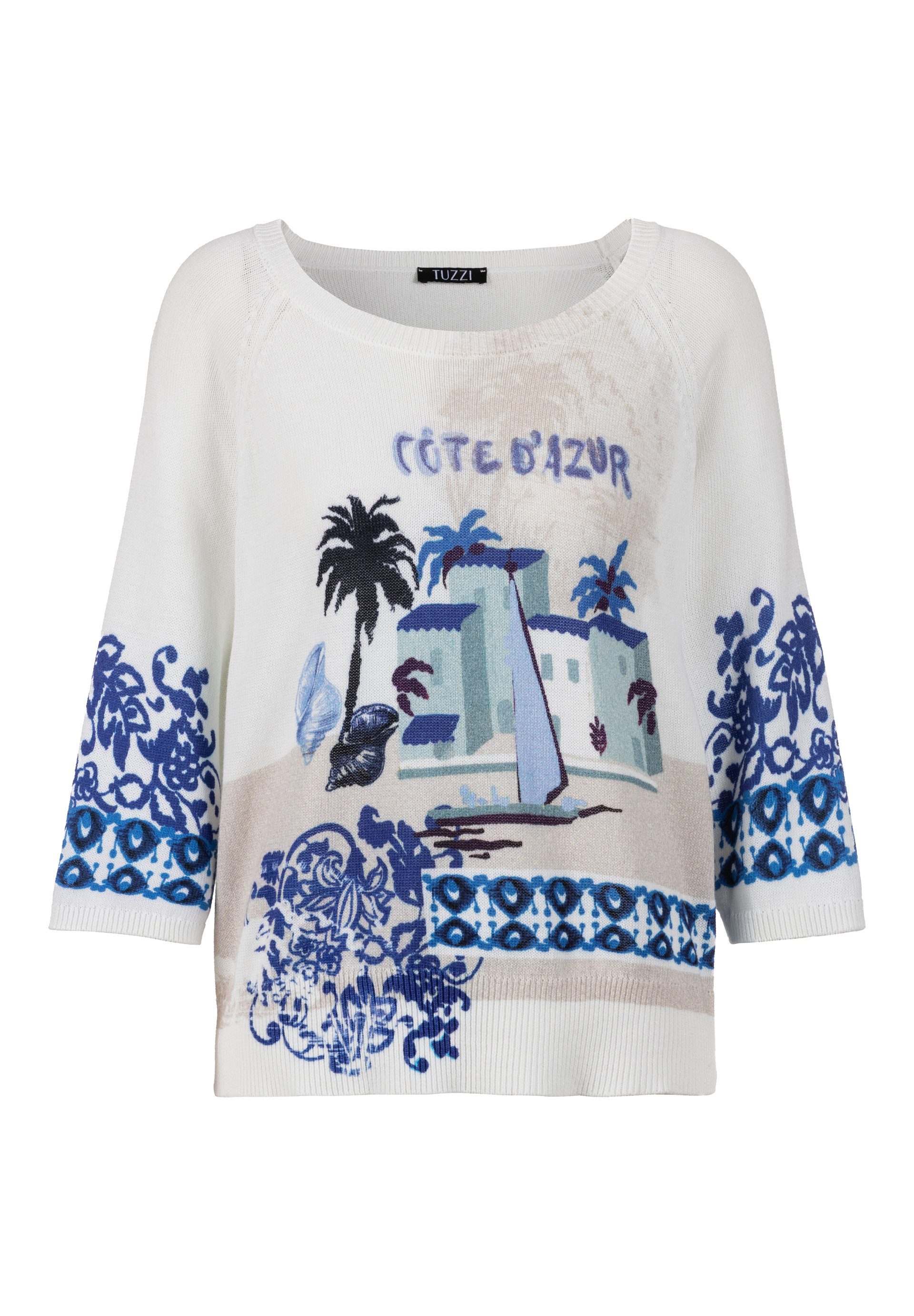 TUZZI Strickpullover mit Bordürenprint günstig online kaufen