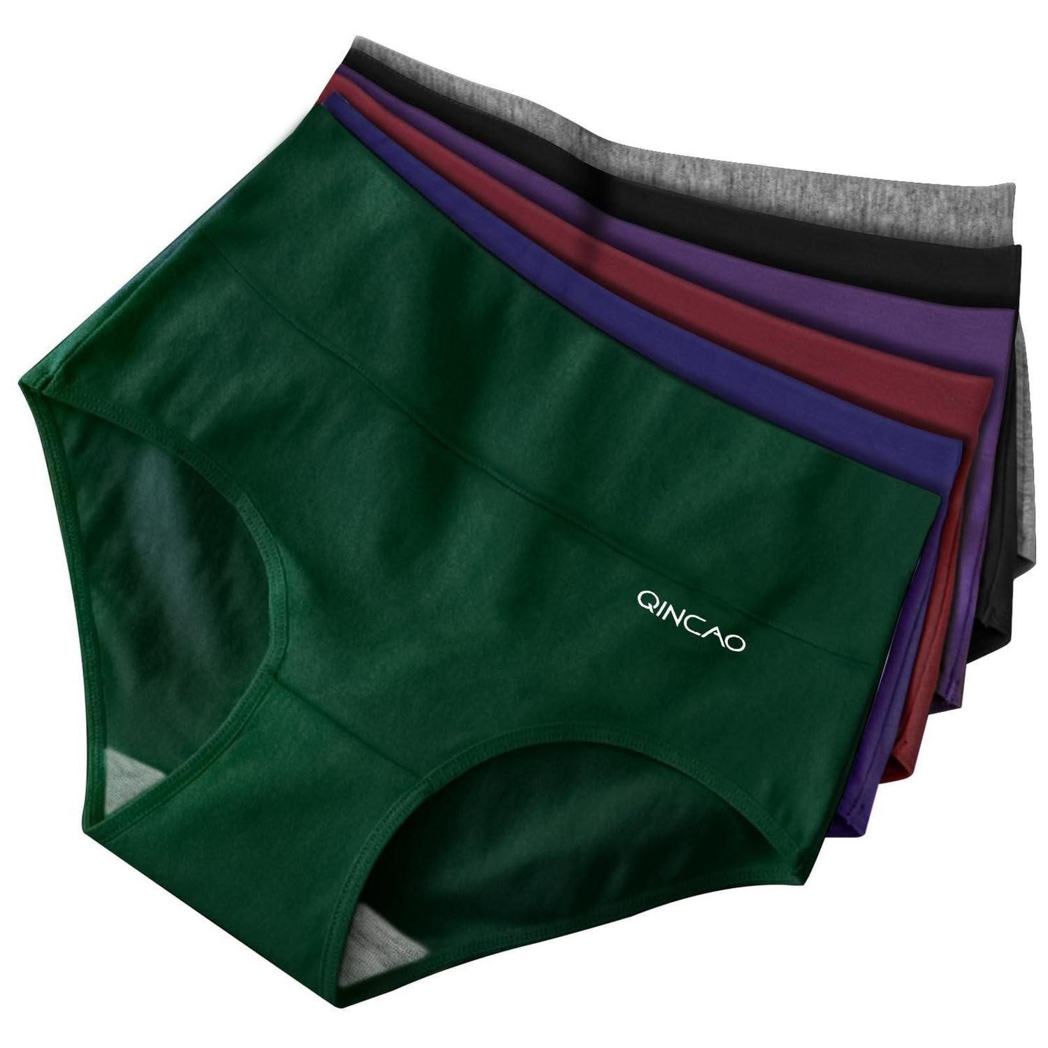LuxusKollektion High-Waist-Panty Unterhosen Damen 6er Pack Hohe Taille Baumwolle Stretch