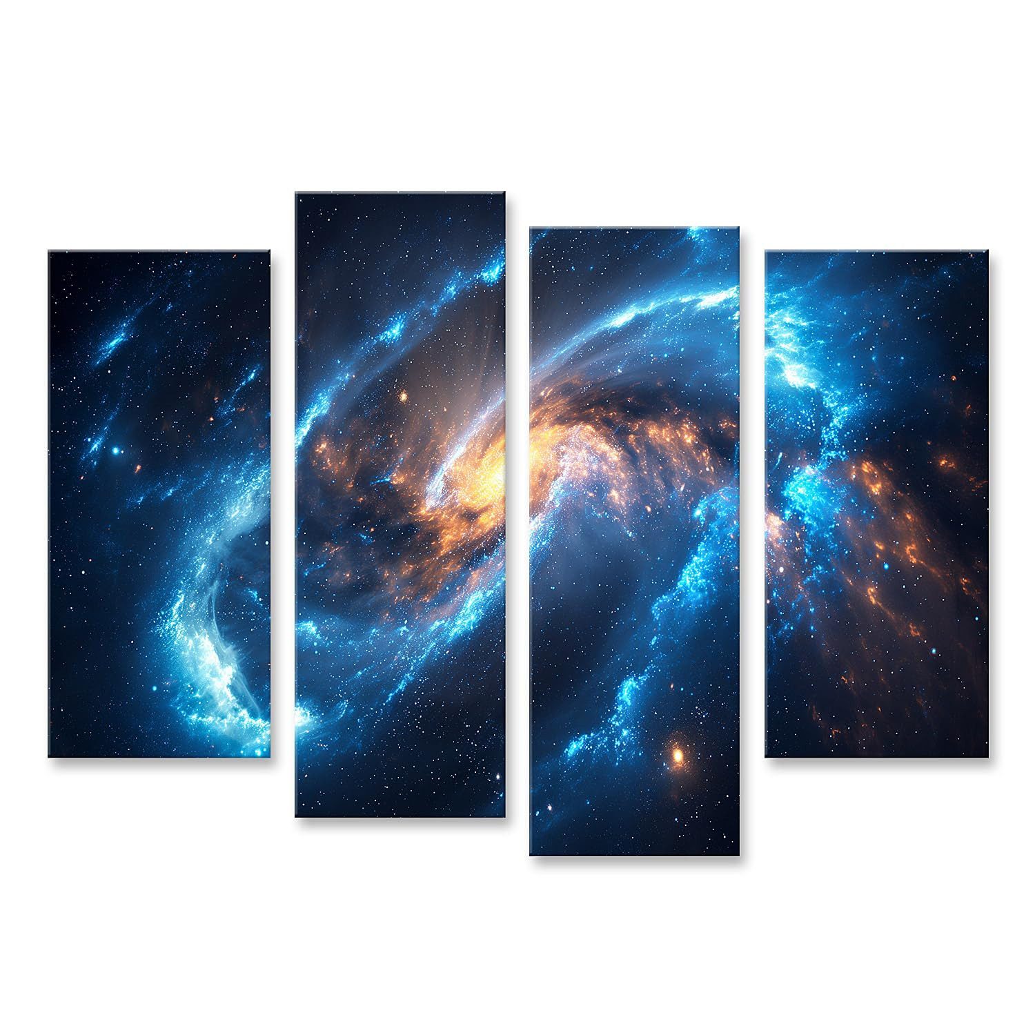 islandburner Leinwandbild Galaxie und leuchtende Sterne im Universum