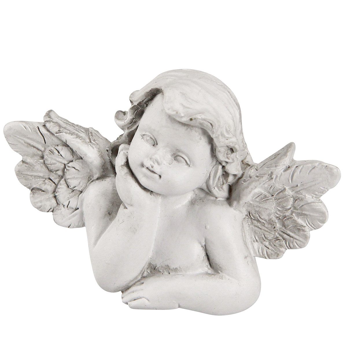 Viana Engelfigur Deko Engel Grau Grabschmuck Vintage Polyresin 7,5×5cm 6er günstig online kaufen