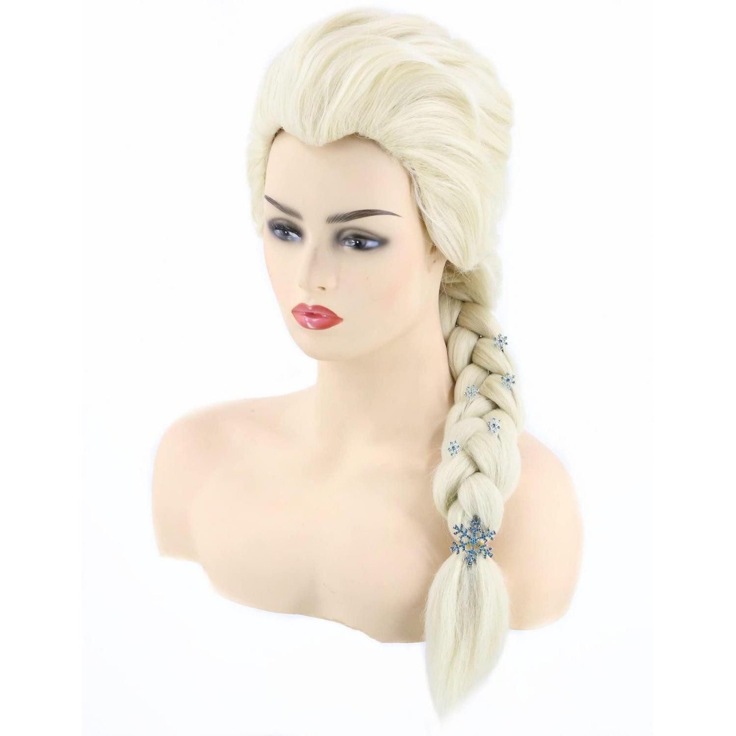 Kostüm-Perücke Perücke Prinzessin Kostüm Damen Zopf Halloween Cosplay Beige