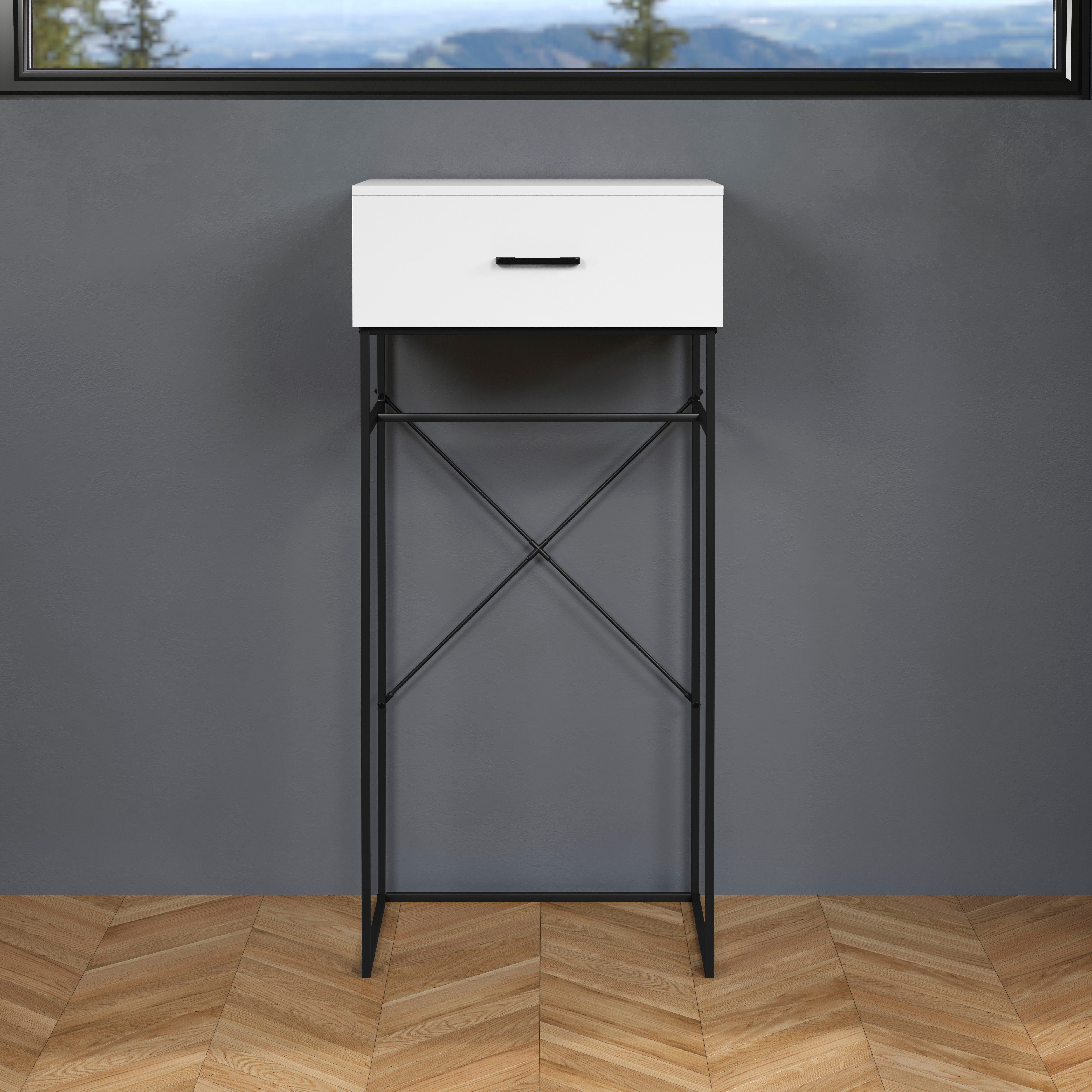 Home affaire Beistelltisch Sterling (1-St), Konsolentisch mit 1 Schublade - (B/T/H) 60/48/132 cm