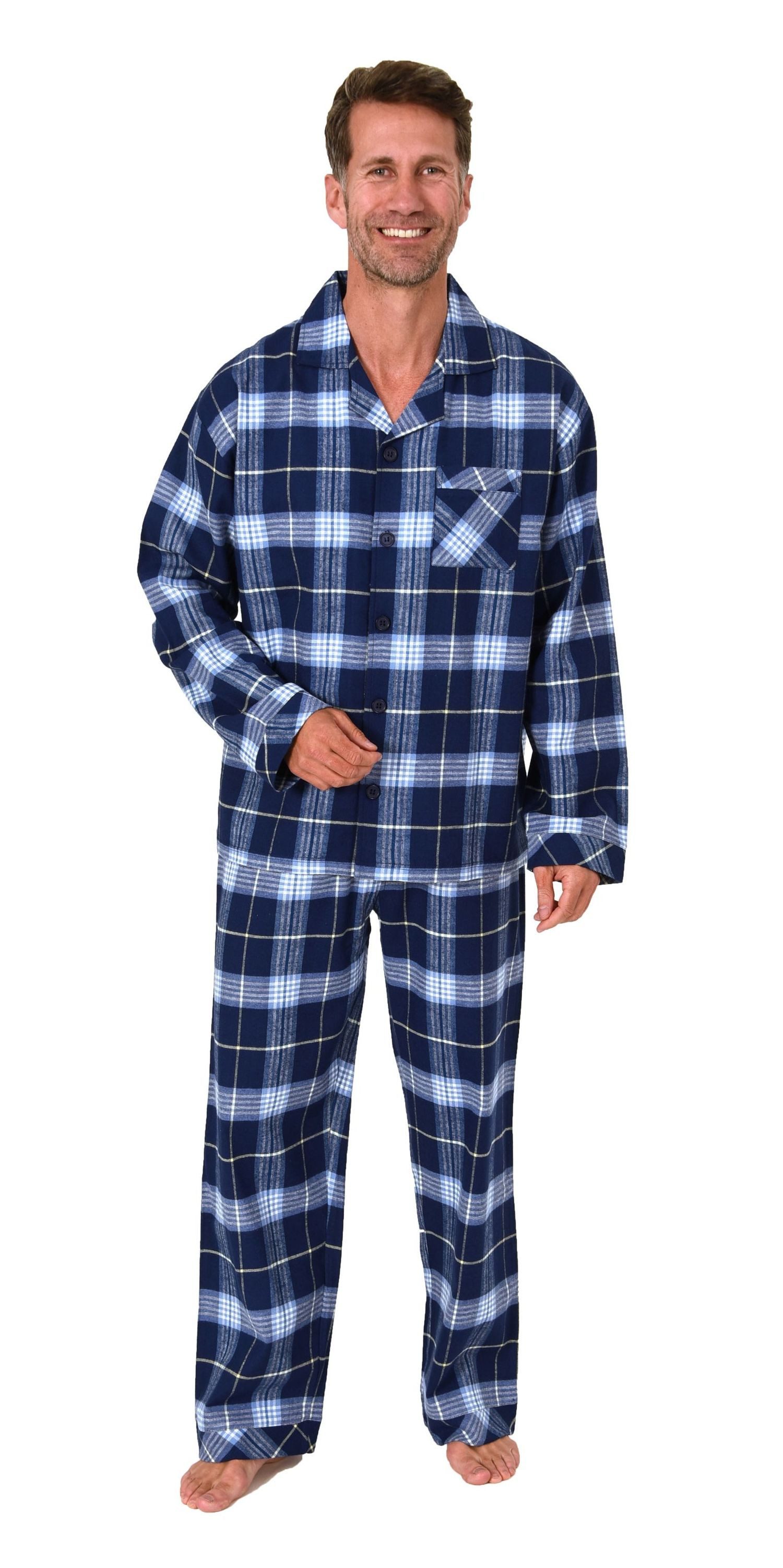 Normann Pyjama Normann Herren Flanell Schlafanzug Pyjama - auch in Übergröß günstig online kaufen