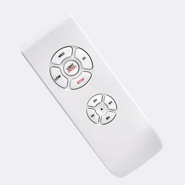 hofstein Deckenventilator »Olba« LED Deckenventilator aus Metall/Kunststoff/Glas in Weiß