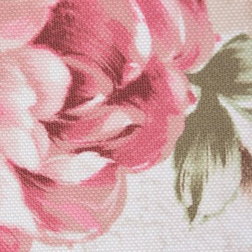 Vorhang SCHÖNER LEBEN. Vorhang Pfingstrosen Blüten Ornamente creme rosa pink, SCHÖNER LEBEN., Smokband (1 St), blickdicht, handmade, made in Germany, vorgewaschen