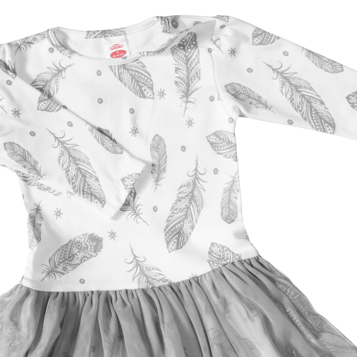 Makoma Jerseykleid Federn Mädchen (1-tlg) Bekleidung, Outfit, Dress, Robe, Sommerkleid