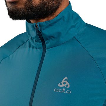 Odlo Fleecejacke Run Easy Warm Hybrid-Jacke mit reflektierenden Details