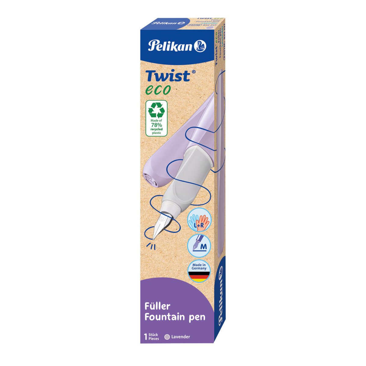 Pelikan Füllhalter Füller Twist Eco - Feder M lavendel.