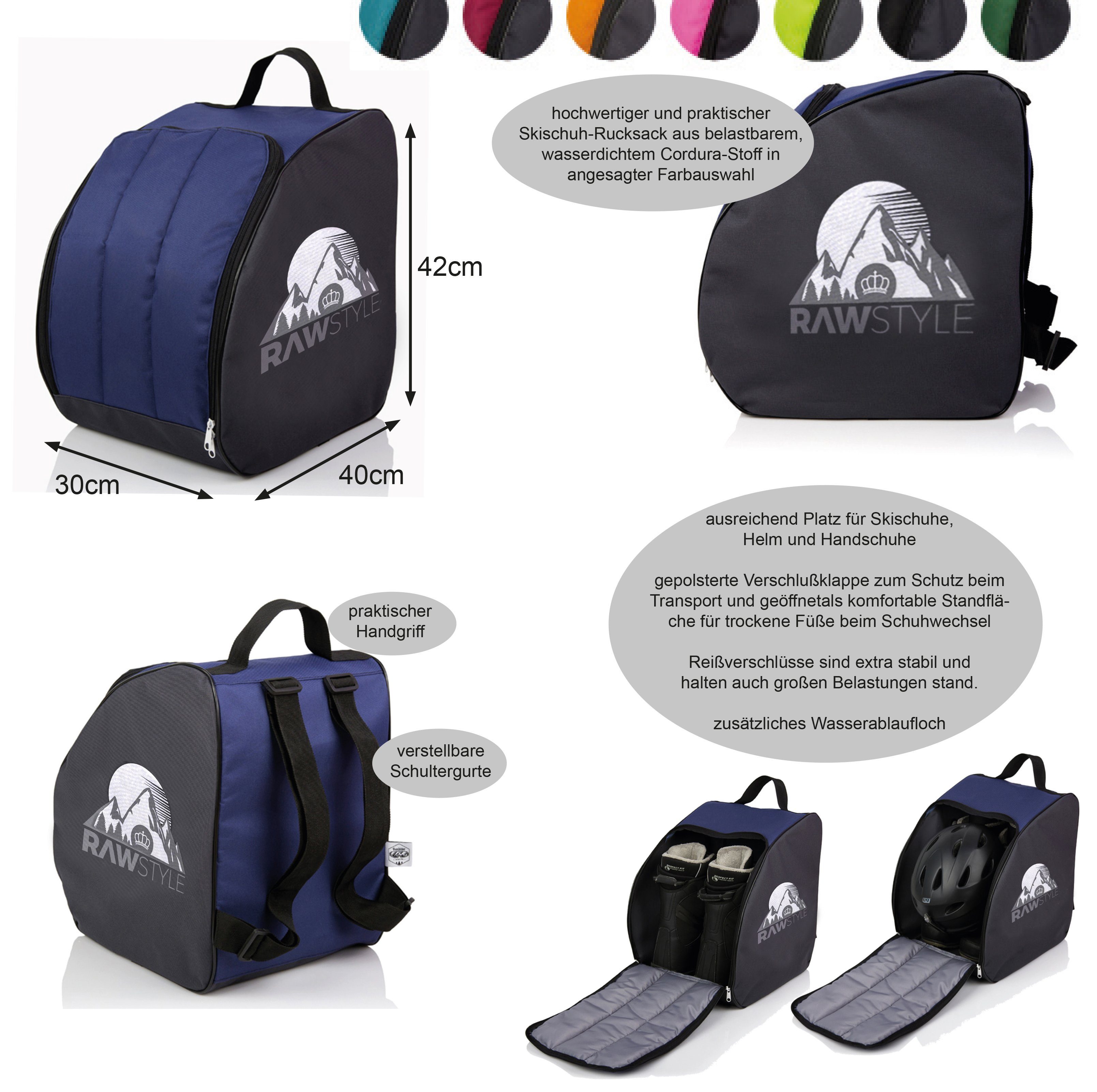 BambiniWelt by Rafael K. Skitasche Skitasche Ski-Schuh-Tasche KOMBI SET 160cm oder 180cm wasserdicht (Skitasche + Skischuhtasche), wasserdichtes, starkes Cordura-Gewebe