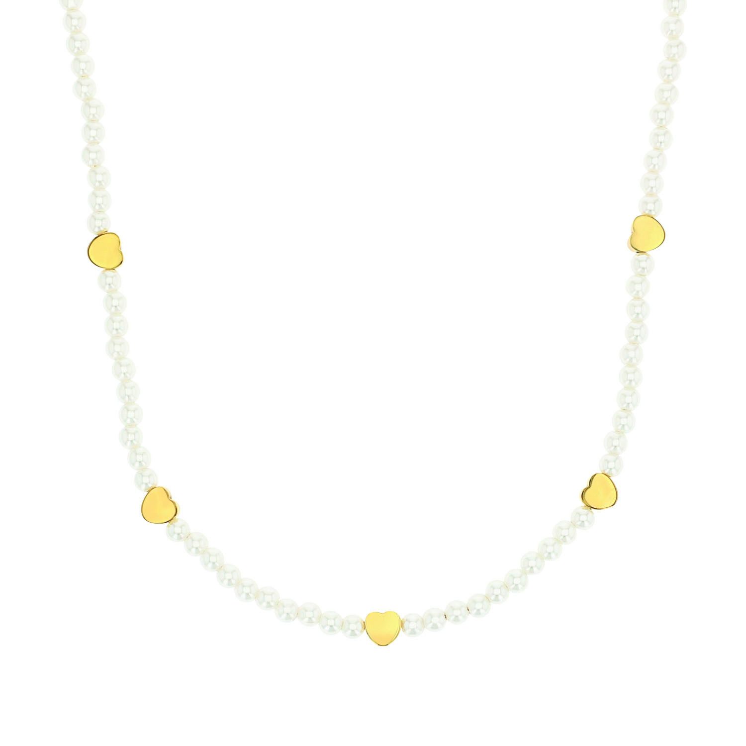 Amor Perlenkette Herzen, mit Glasperle