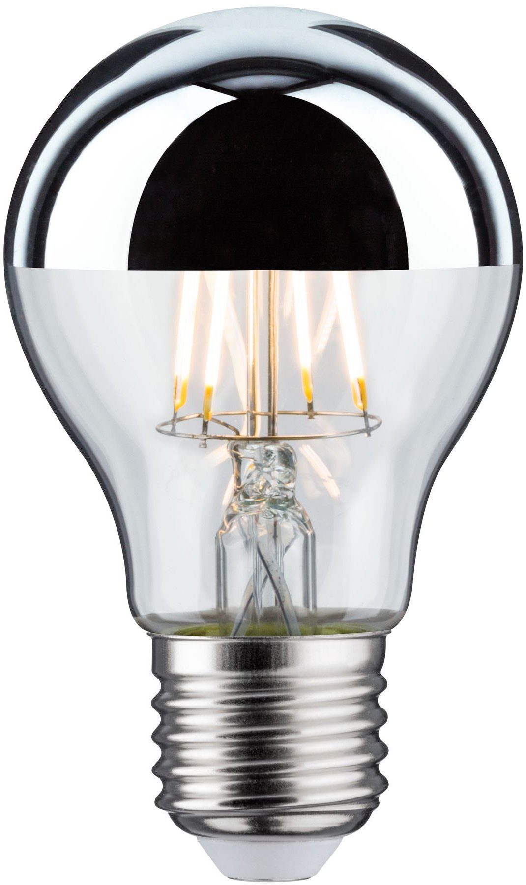 Paulmann LED-Leuchtmittel 3er Pack 6,5W Kopfspiegel E27 2700K silber, E27, 3 St., Warmweiß