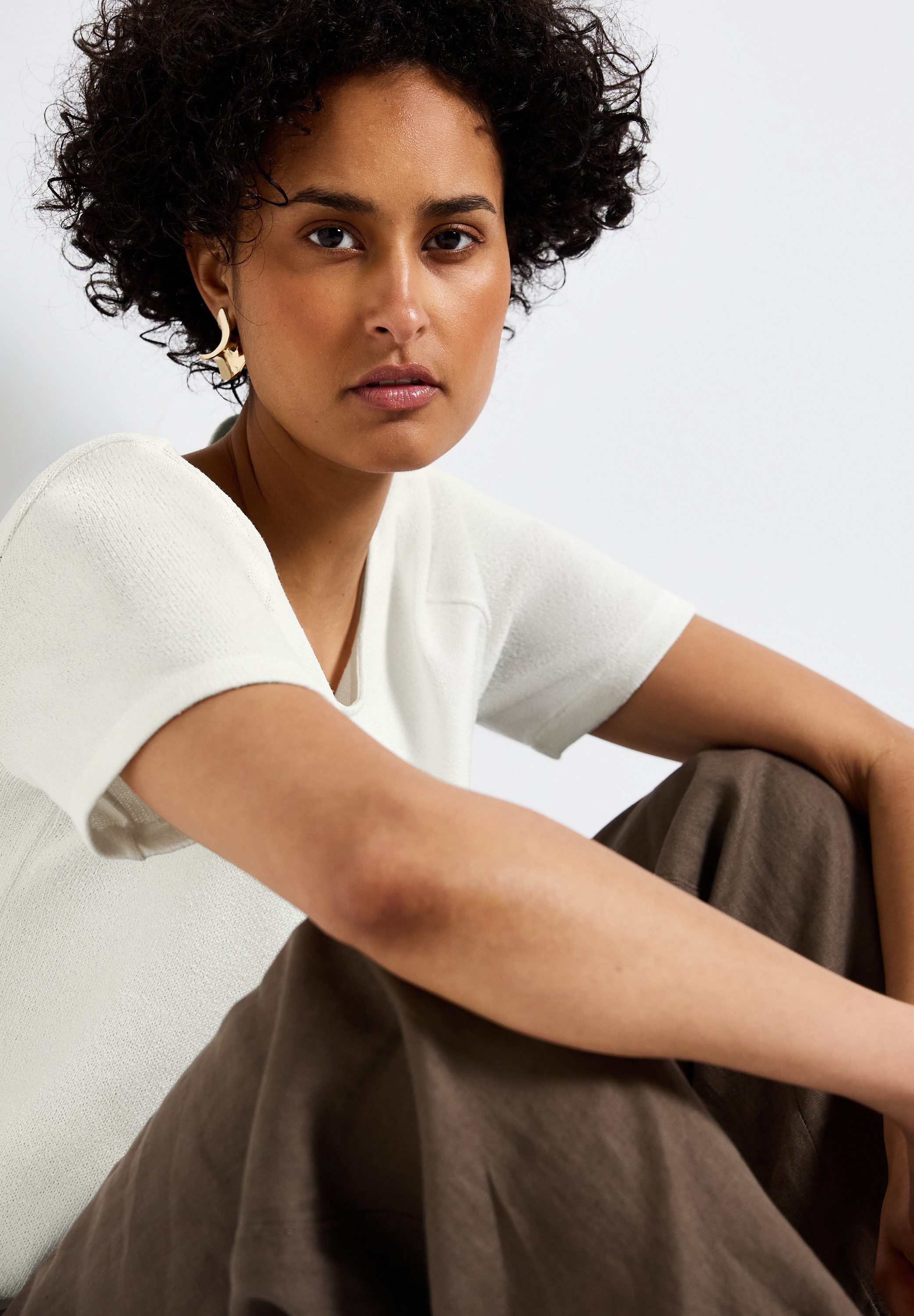 STREET ONE T-Shirt mit U-Boot Ausschnitt