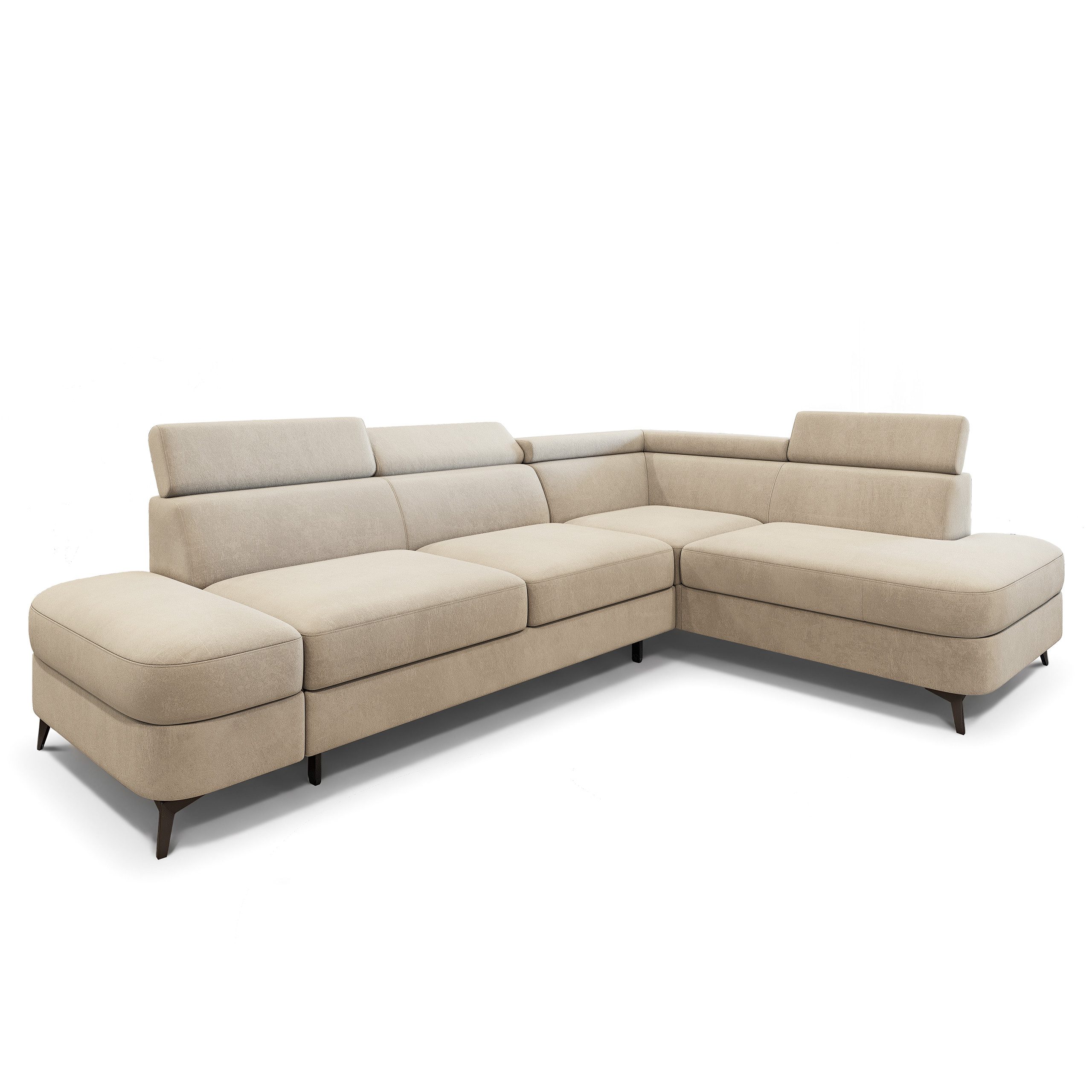 Masseno Ecksofa AVISE mit Schlaffunktion L-Form, Sofa mit Bettkasten